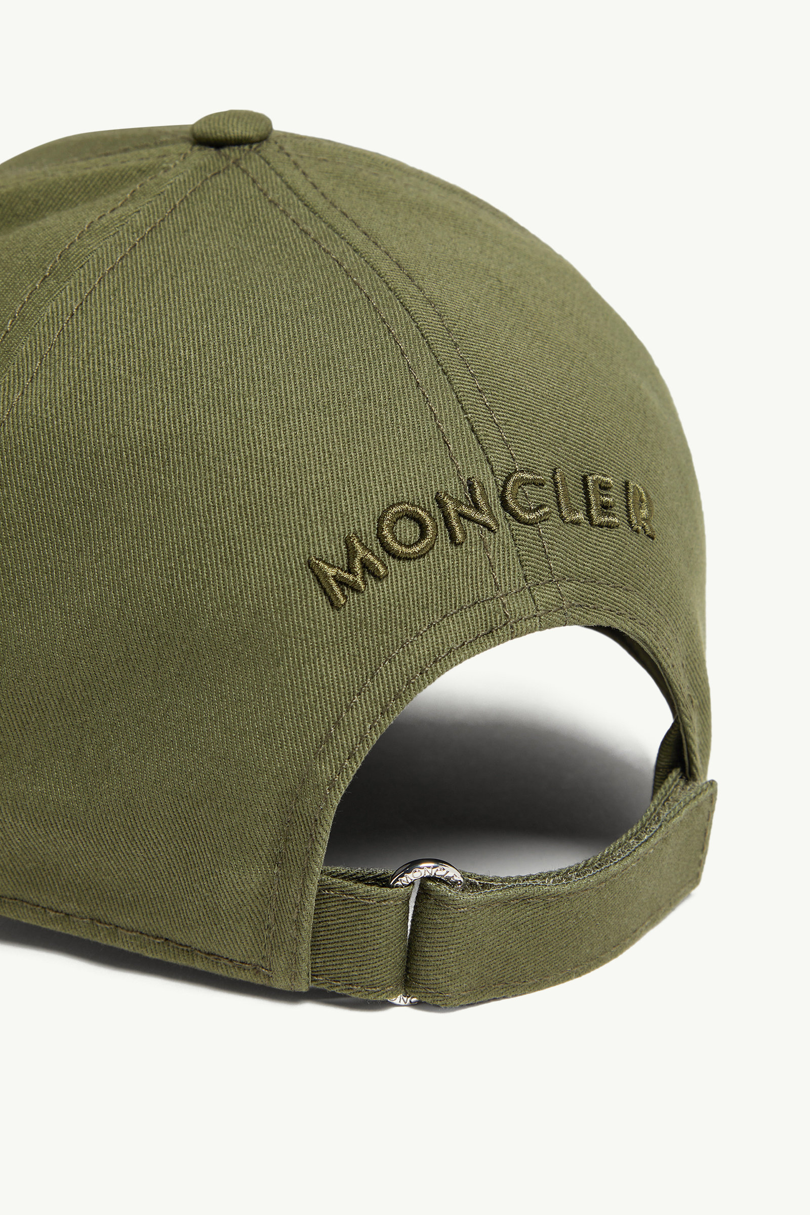 Gabardine Baseball Cap Men Olive Green Moncler 3