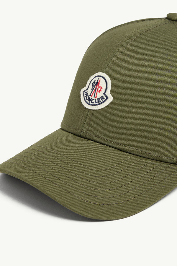 Casquette en gabardine Hommes Vert Olive Moncler 4