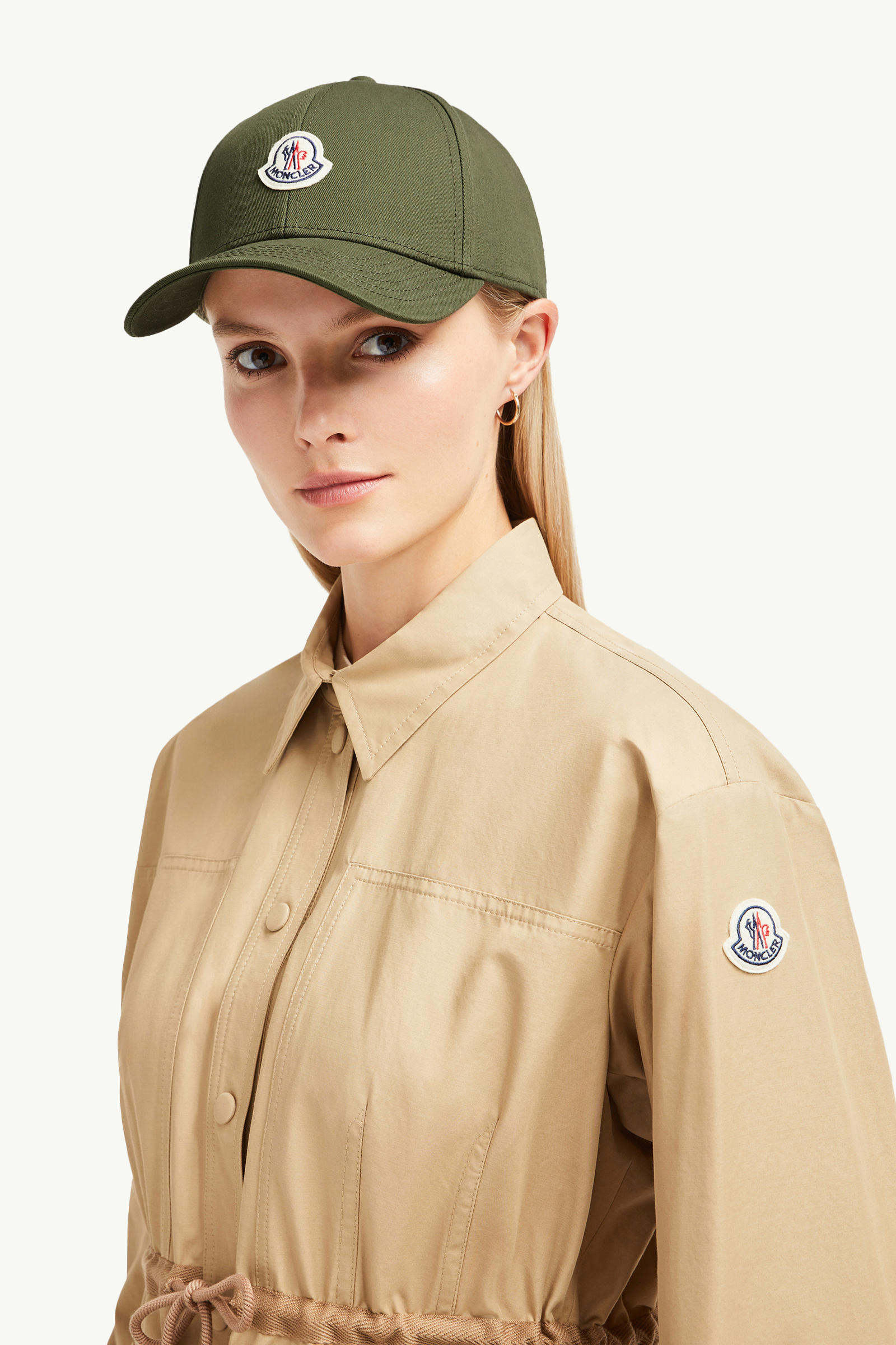 Casquette en gabardine Hommes Vert Olive Moncler 5