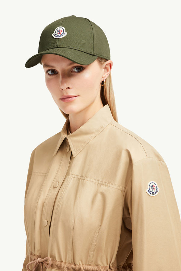 Gabardine Baseball Cap Men Olive Green Moncler 5