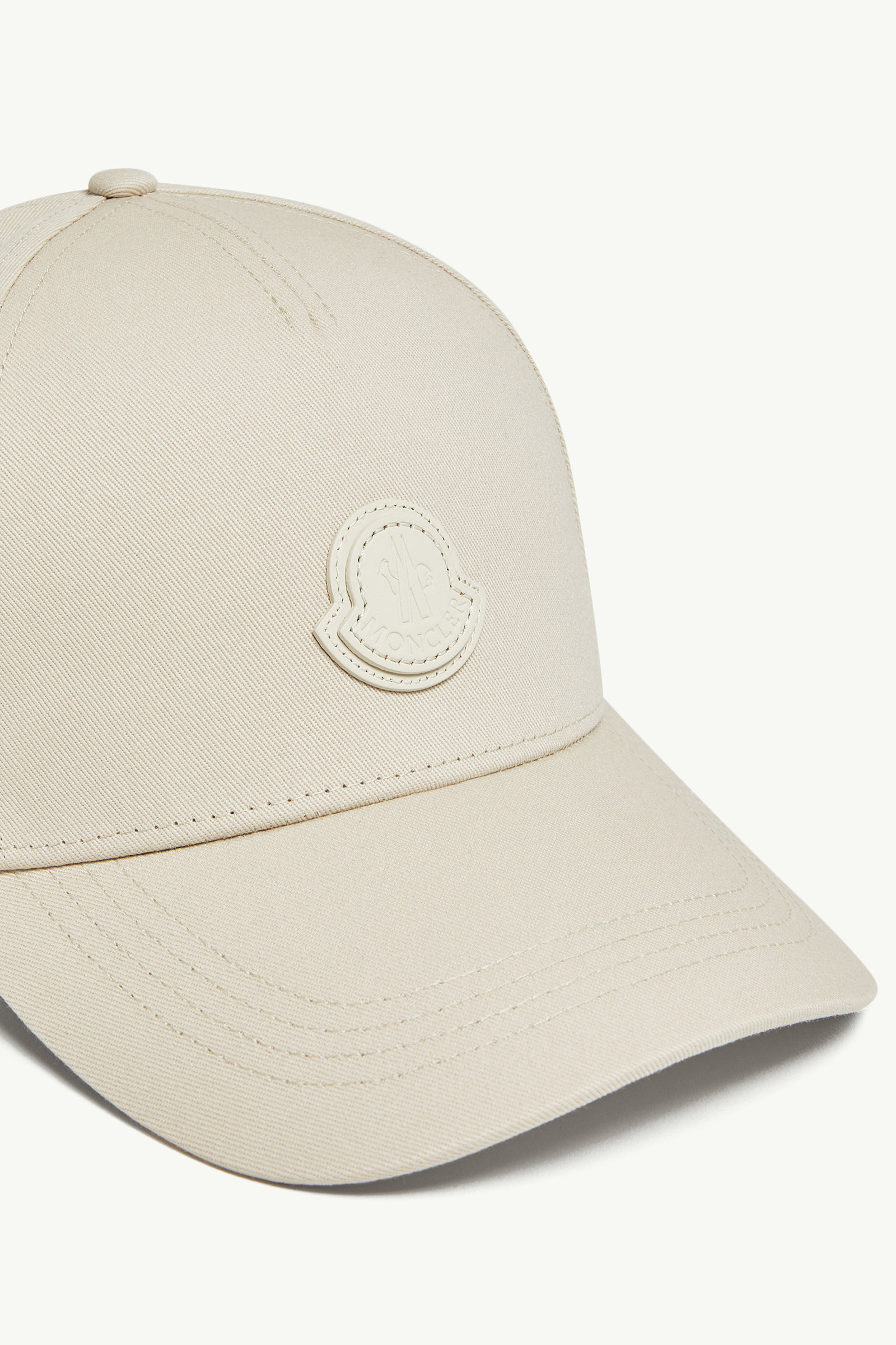 Cotton Gabardine Baseball Cap Men Light Beige Moncler 4