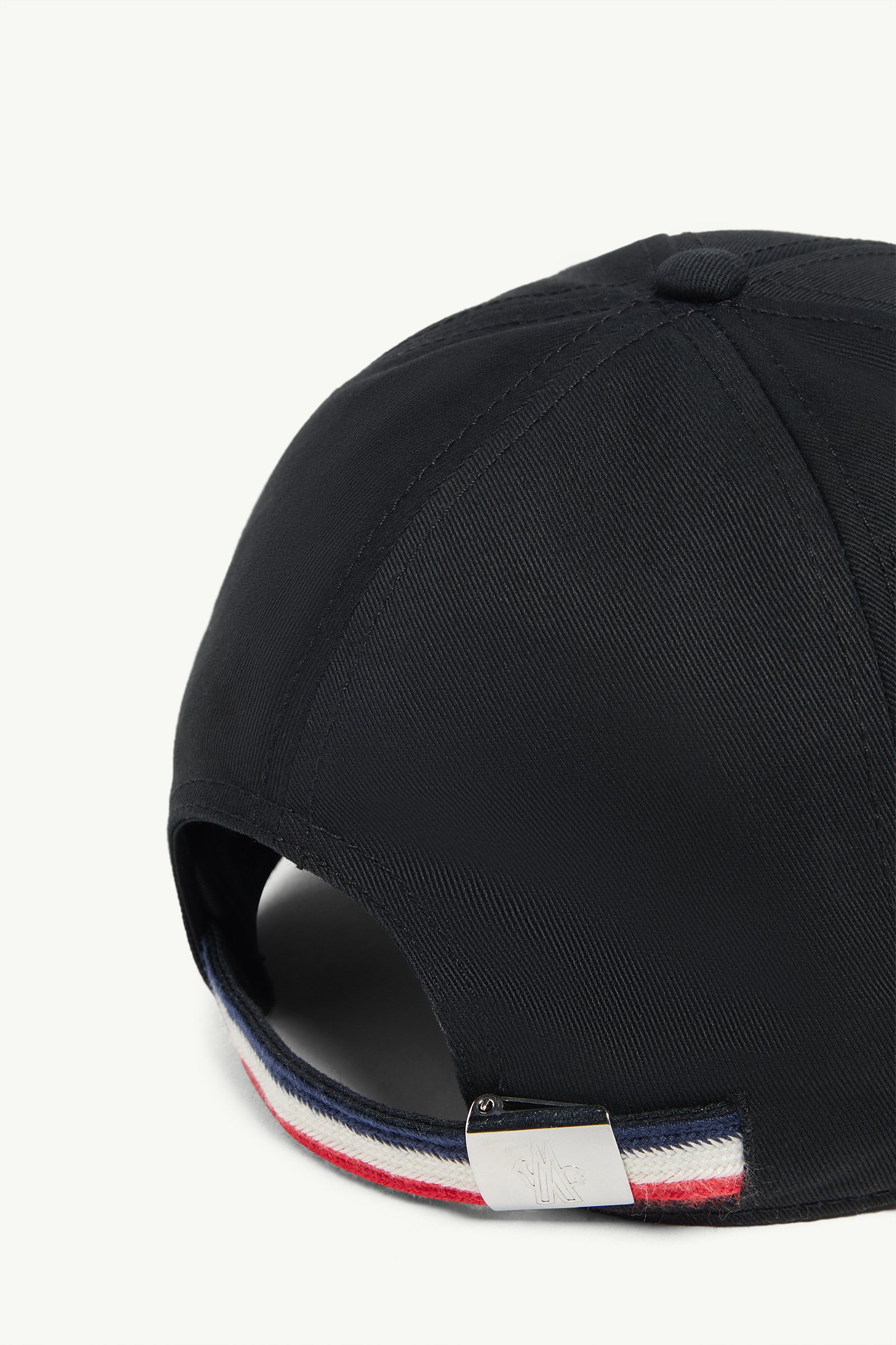 Black Cotton Gabardine Baseball Cap - Hats & Beanies for Men