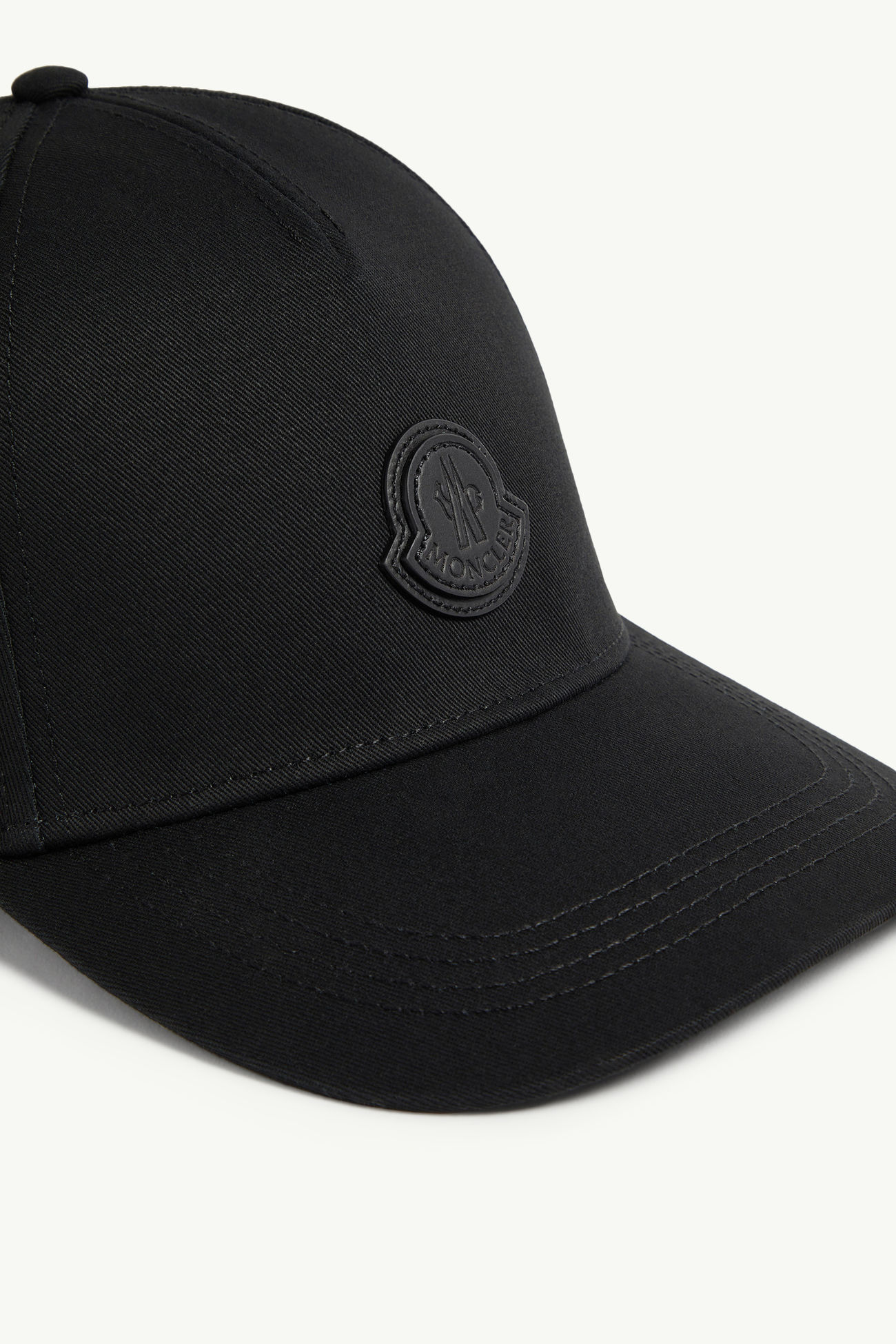 Cotton Gabardine Baseball Cap Men Black Moncler 4
