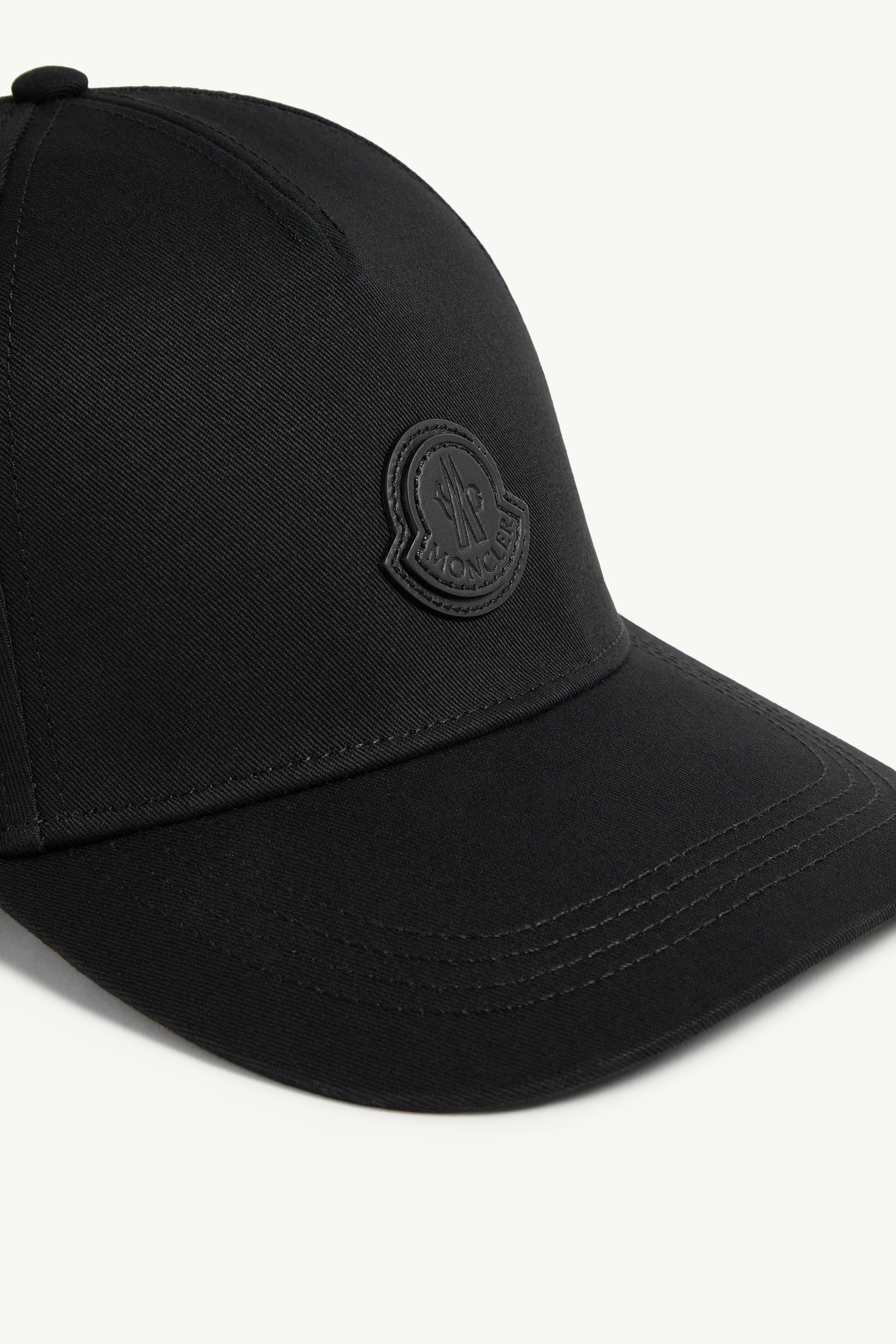 Cotton Gabardine Baseball Cap Men Black Moncler 4