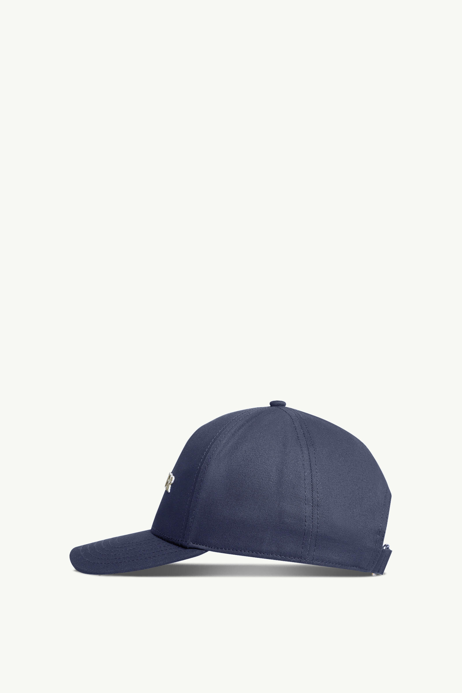 Embroidered Logo Gabardine Baseball Cap Men Navy Blue Moncler 2
