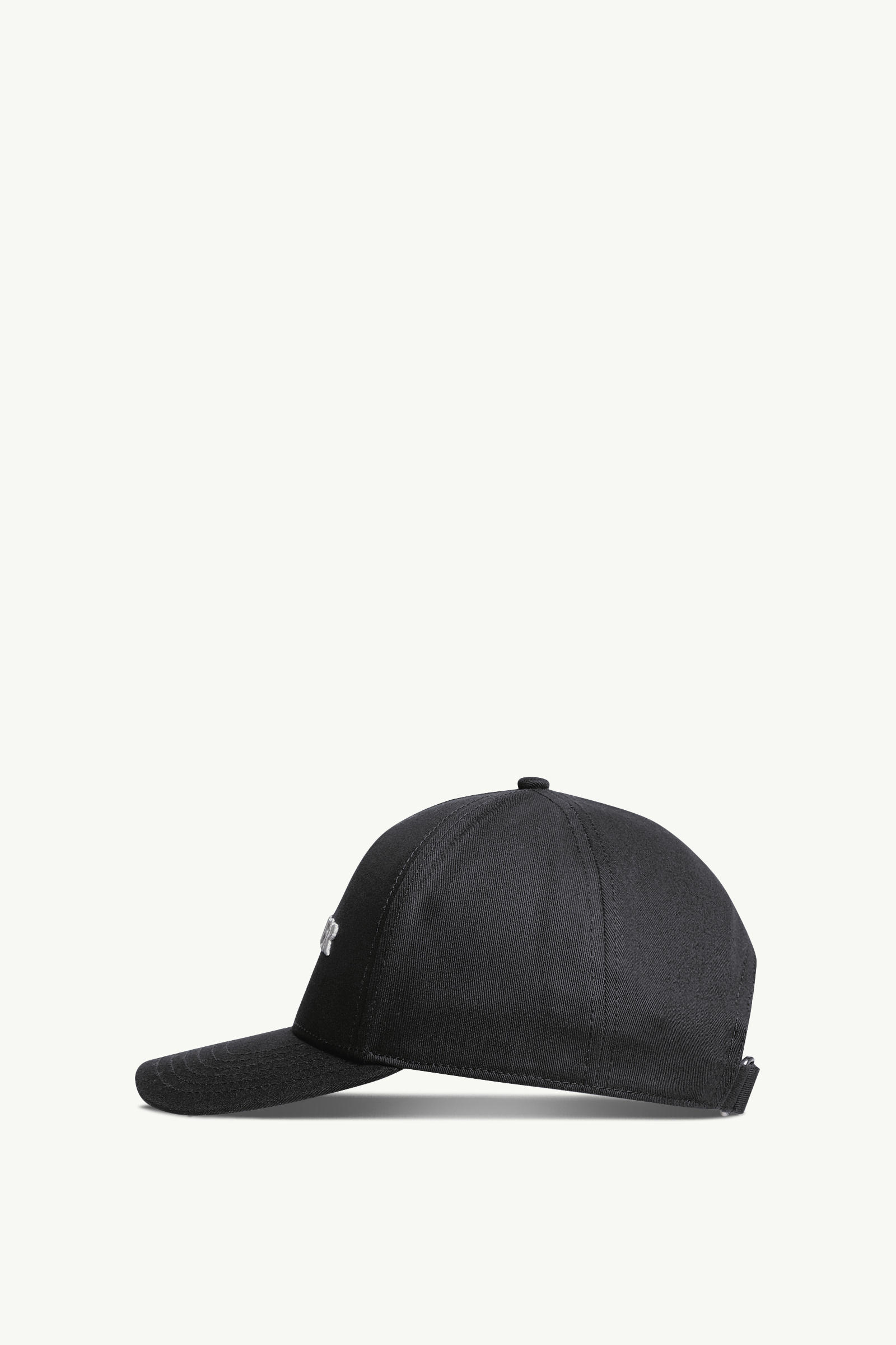 Embroidered Logo Gabardine Baseball Cap Men Black Moncler 2