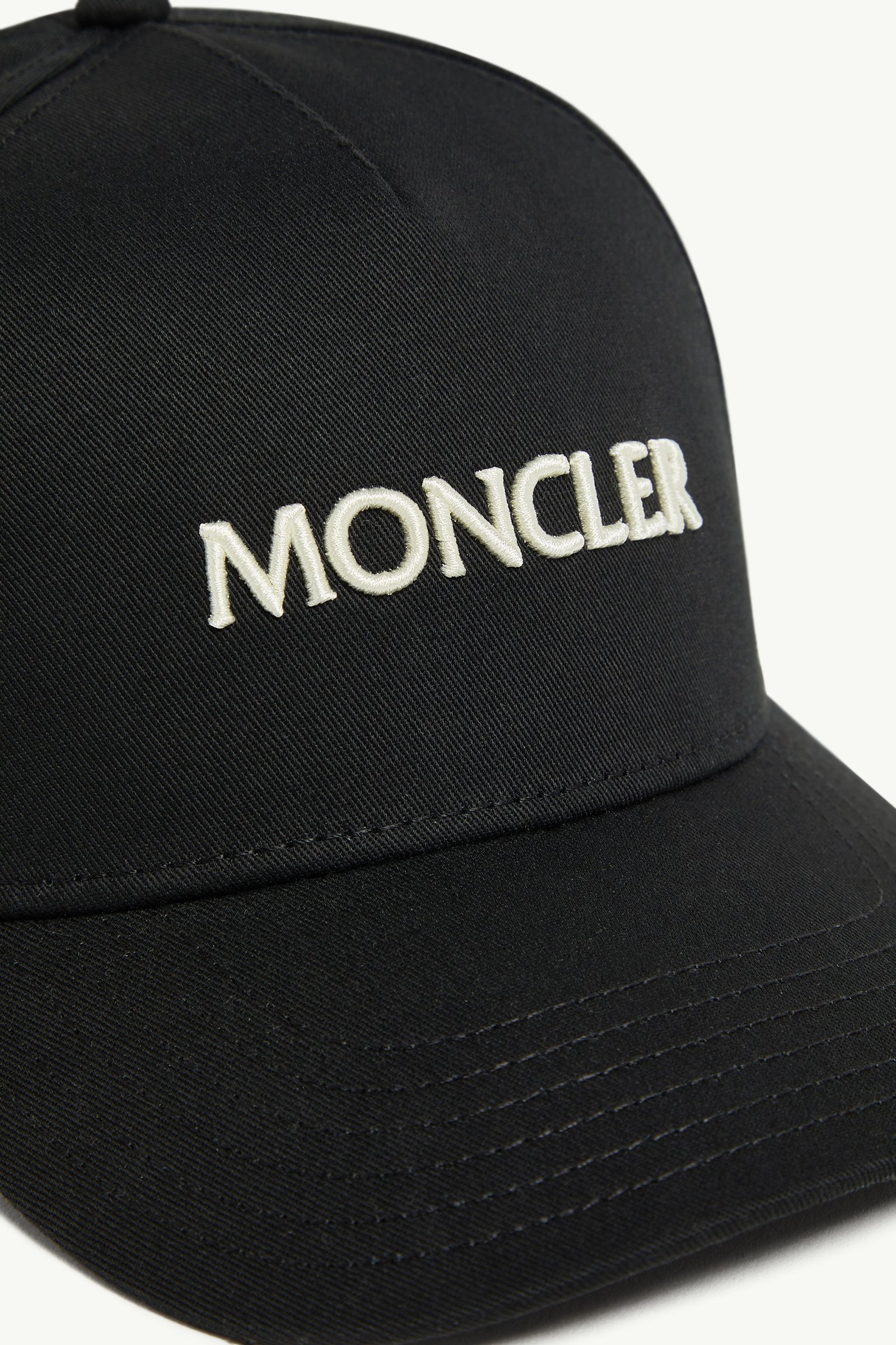 MONCLER ブラック レザーキャップ MONCLER ブラック レザーキャップ ブラック キャップ : ハット