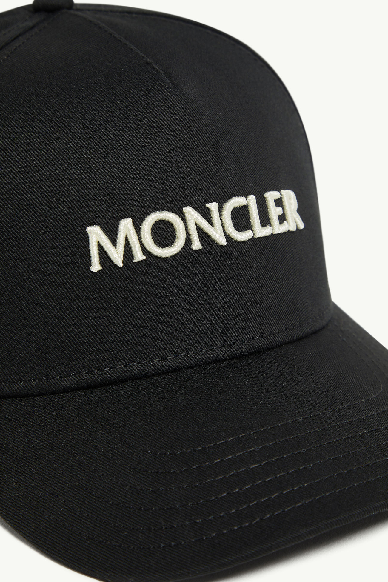 刺繡標誌華達呢棒球帽 男士 黑色 Moncler 4