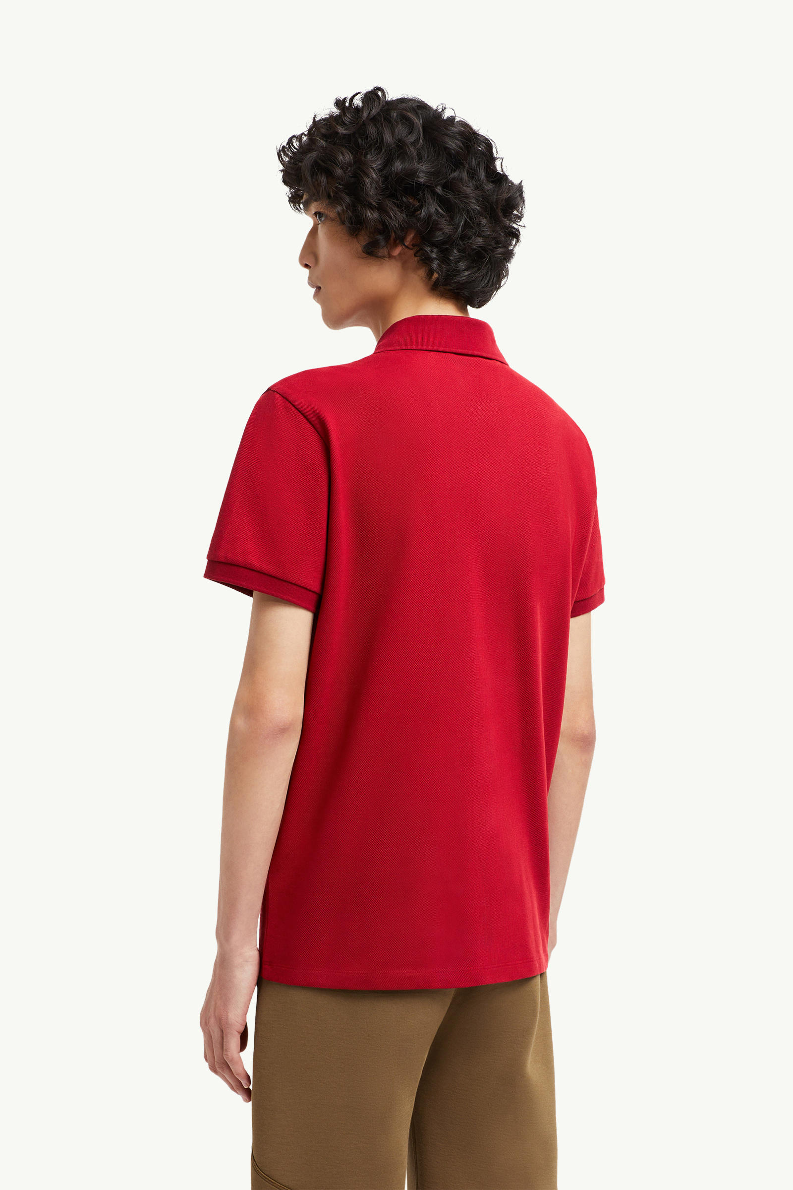 Year of the Snake Patch Cotton Piquet Polo Shirt Men Red Moncler 4