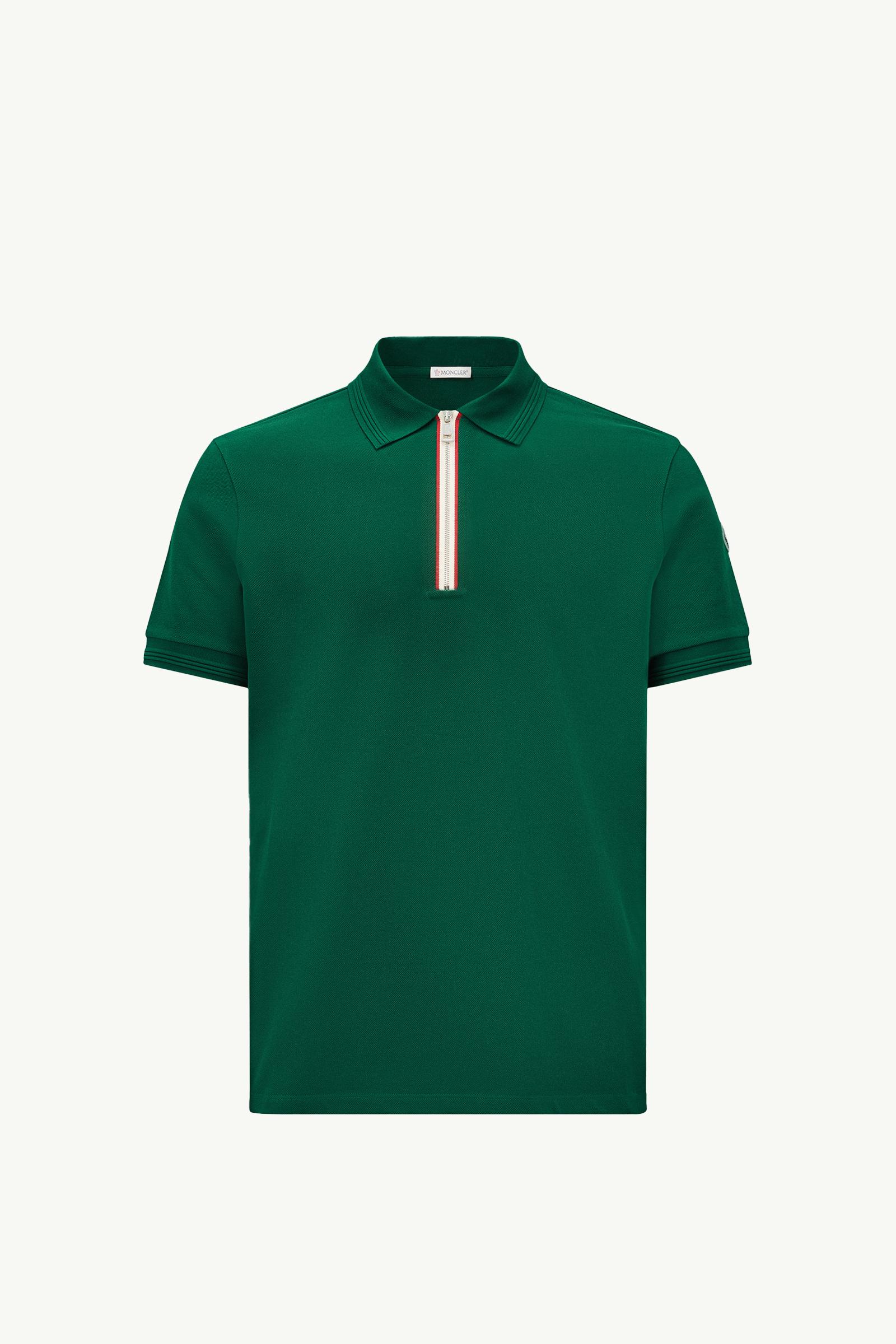 Polo in cotone piquet con orlo tricolore_findInBoutique_image