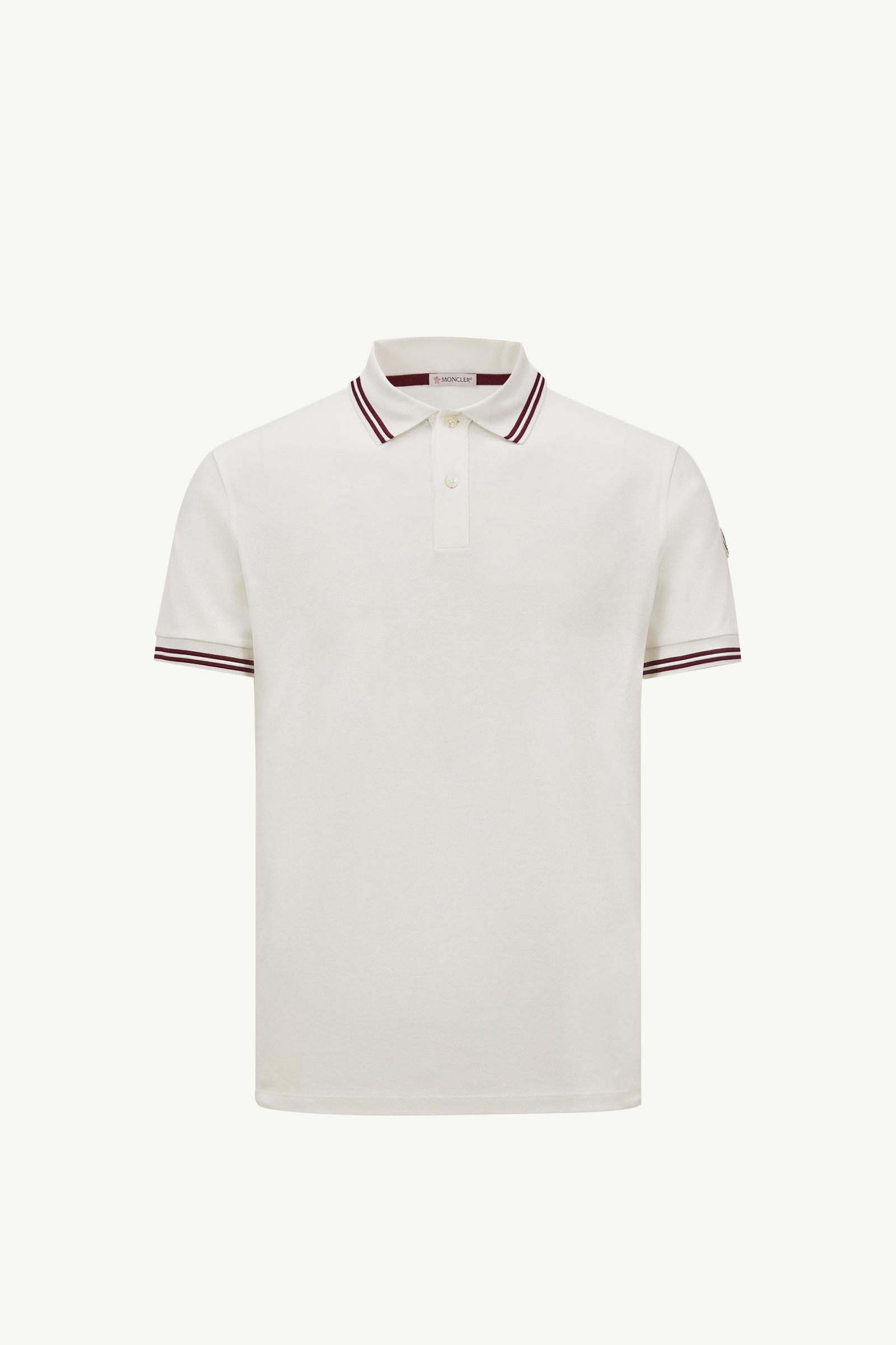 Striped Trim Cotton Piquet Polo Shirt_findInBoutique_image