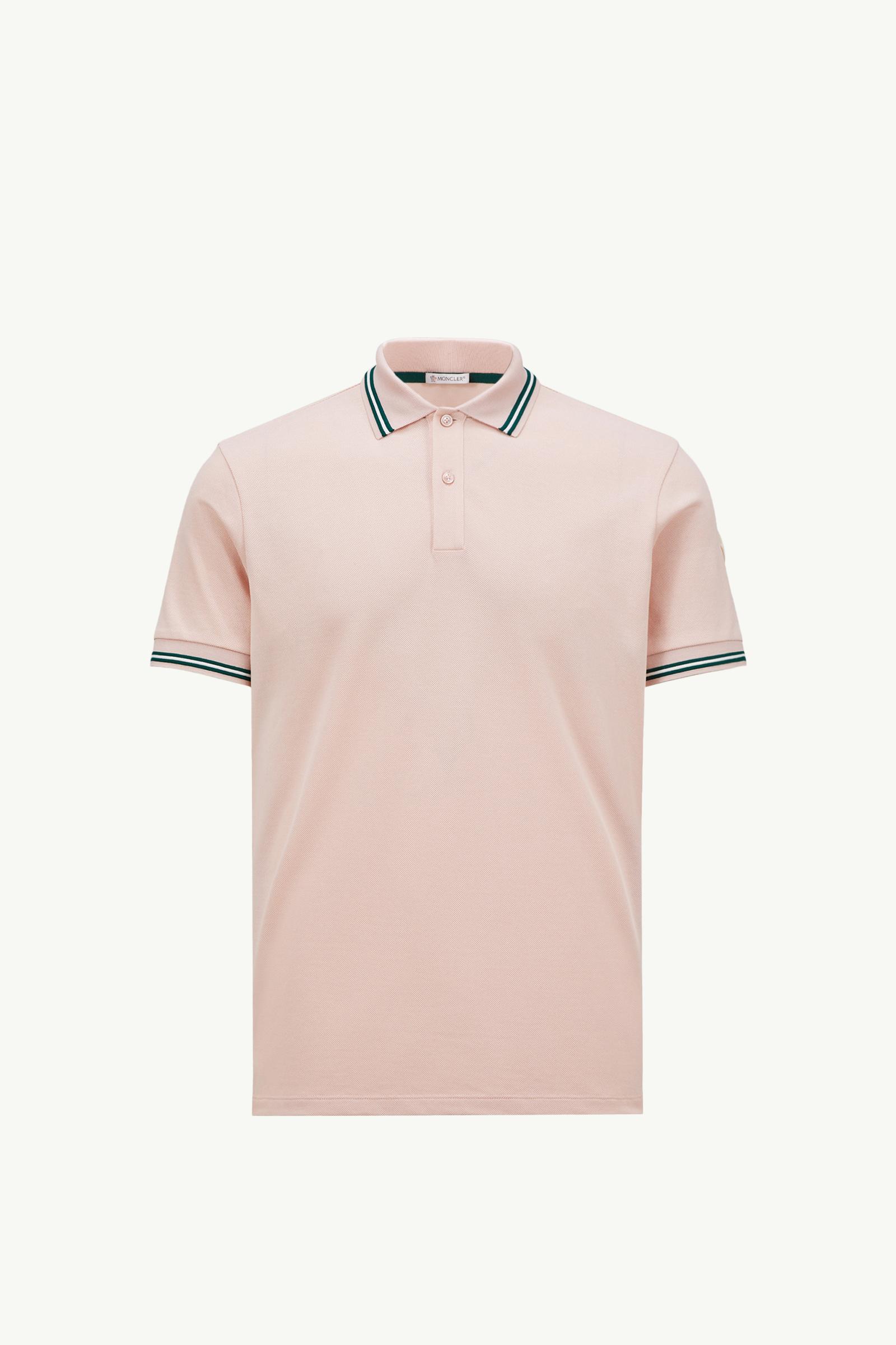條紋飾邊珠地棉Polo恤_findInBoutique_image
