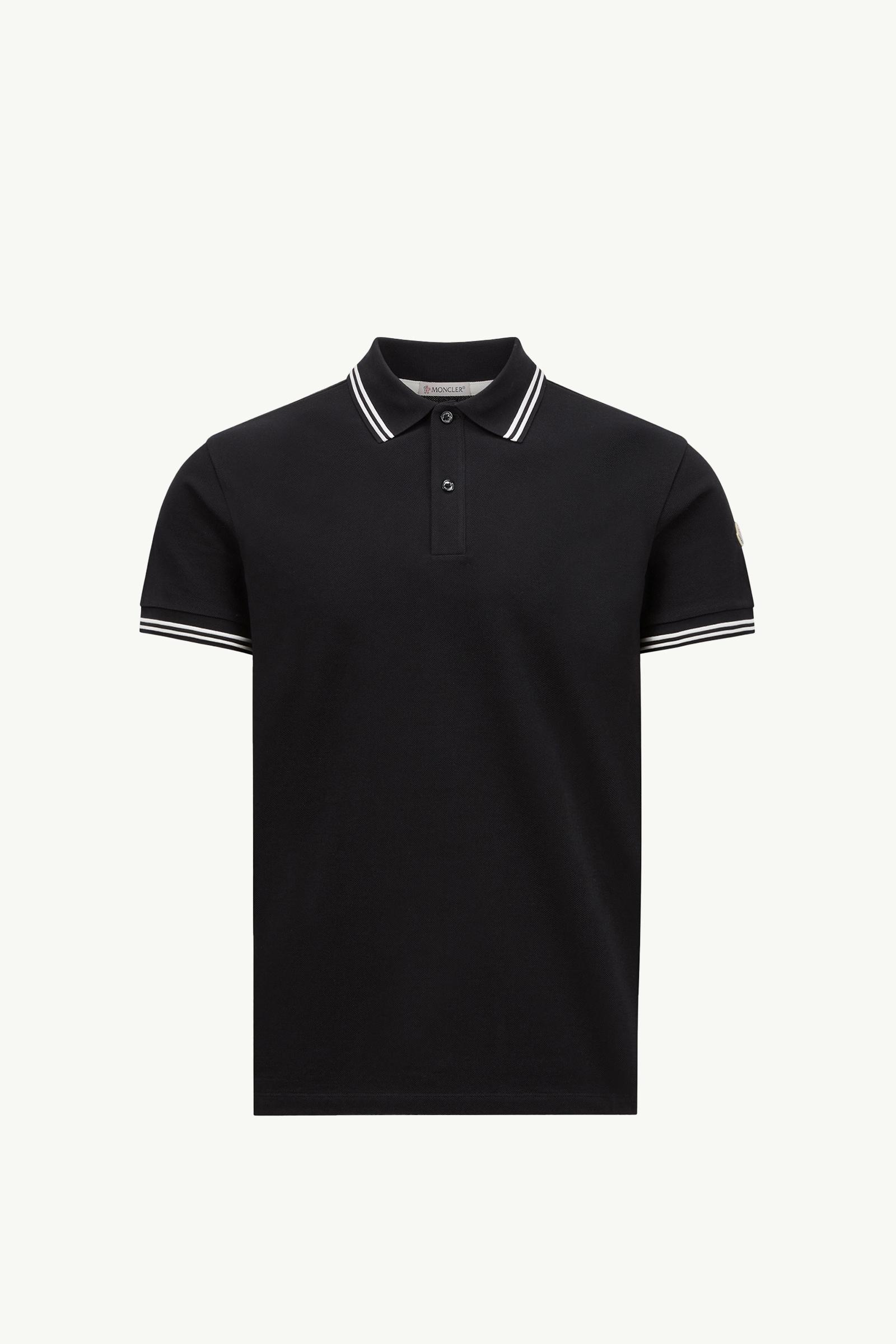 Striped Trim Cotton Piquet Polo Shirt_findInBoutique_image