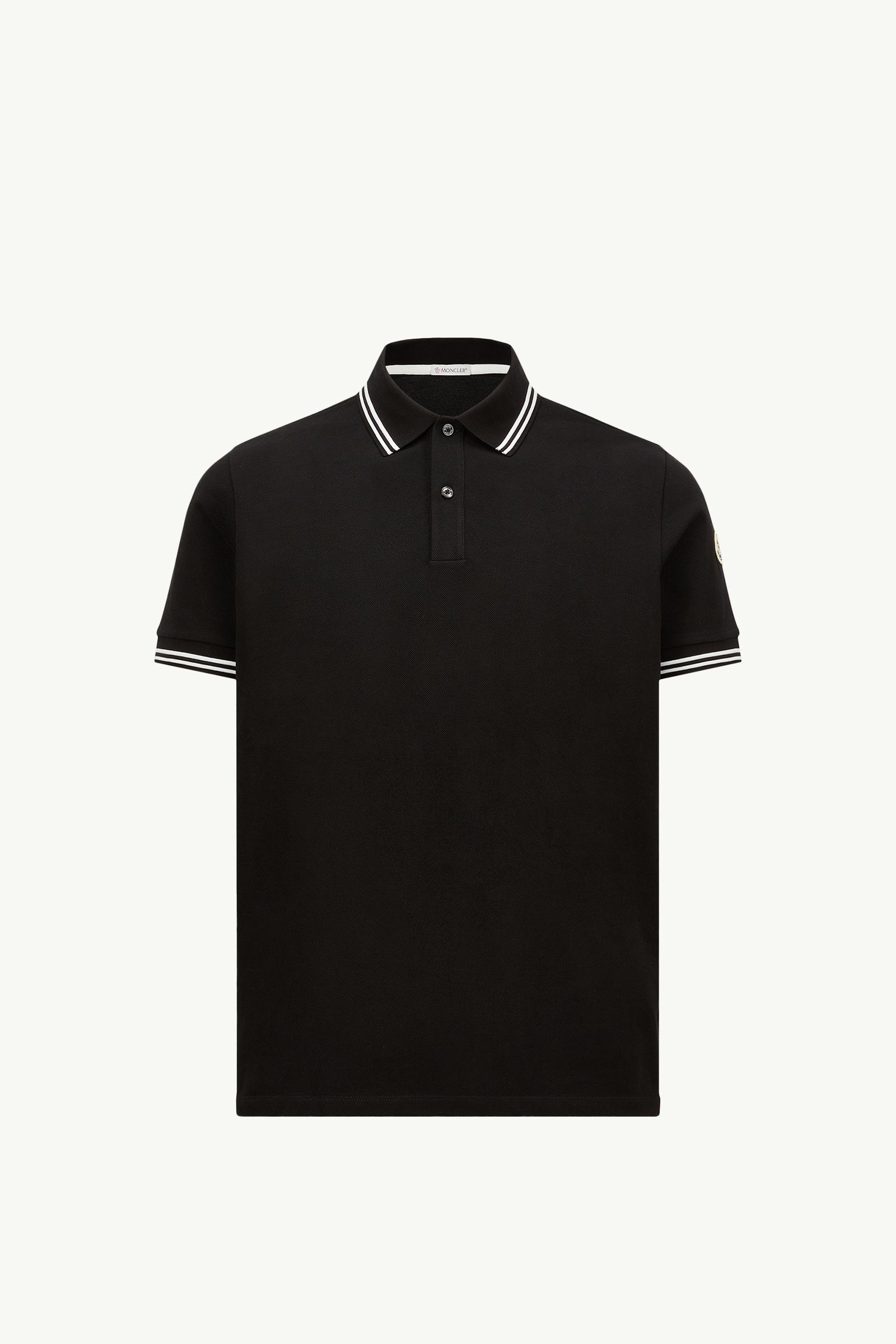 Striped Trim Cotton Piquet Polo Shirt_findInBoutique_image