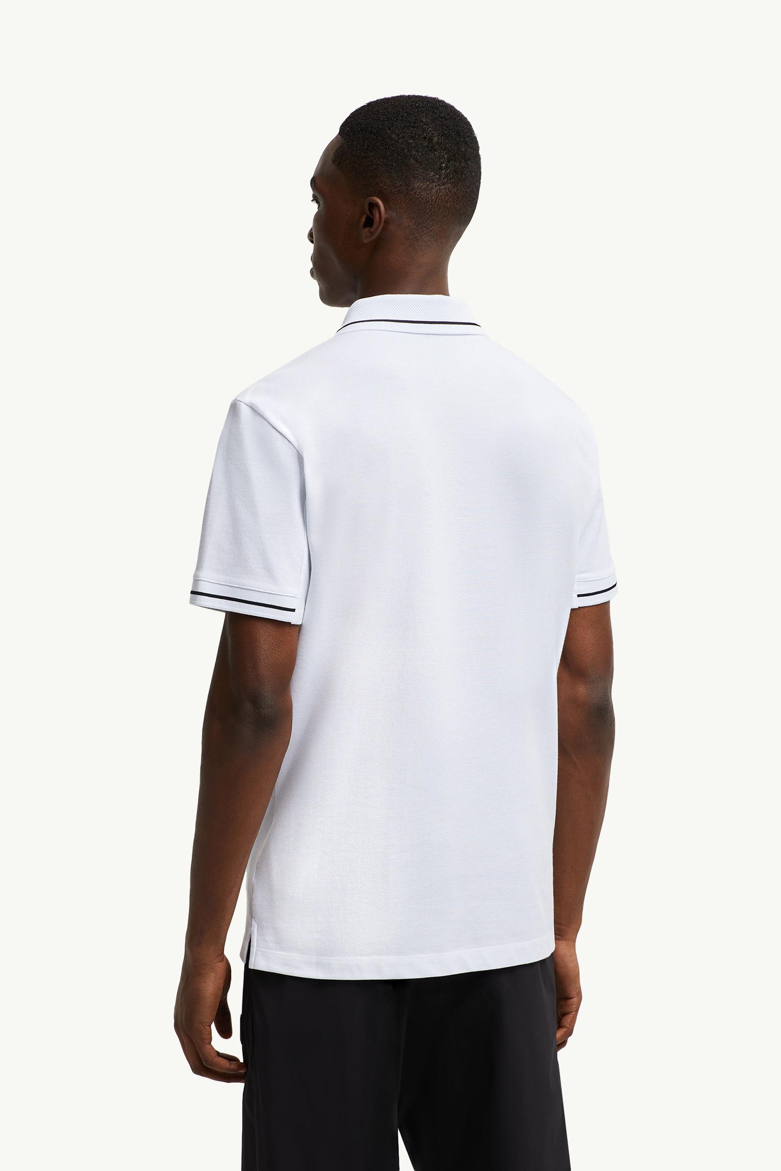 Optical White Logo Patch Cotton Polo Shirt - Polos & T