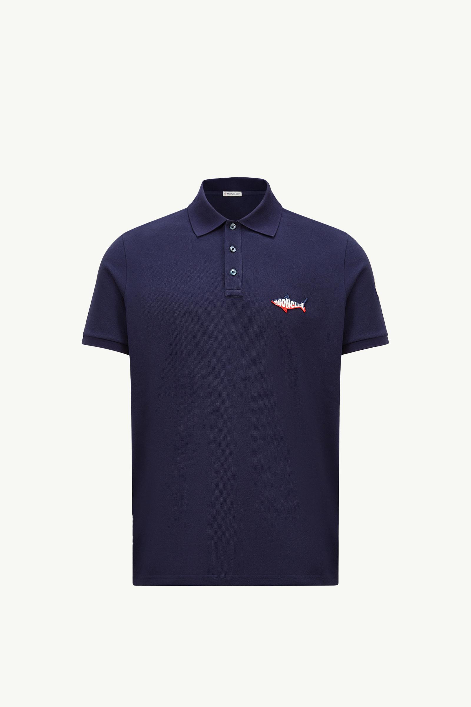 Shark Patch Cotton Piquet Polo Shirt_findInBoutique_image