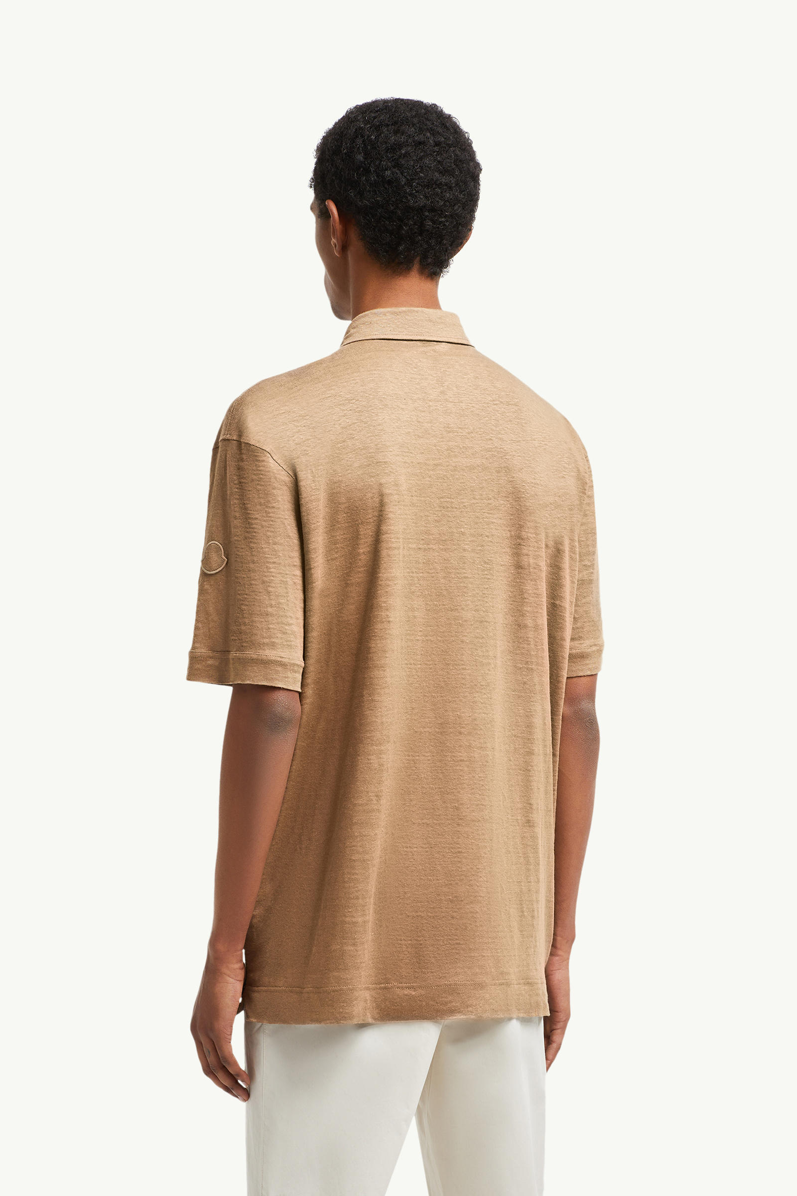 Poloshirt aus Leinen Herren Beige Moncler 4