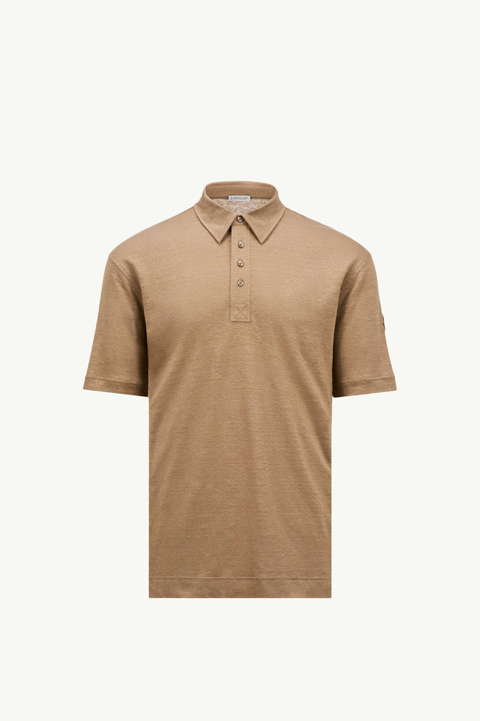 Poloshirt aus Leinen Herren Beige Moncler 2