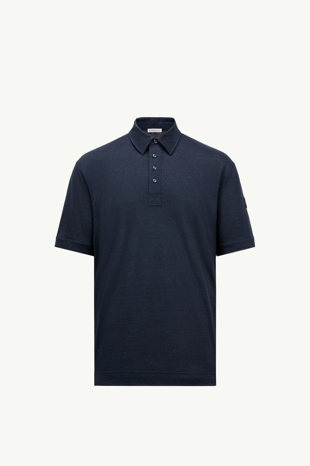 Polo en lin Hommes Bleu foncé Moncler 2