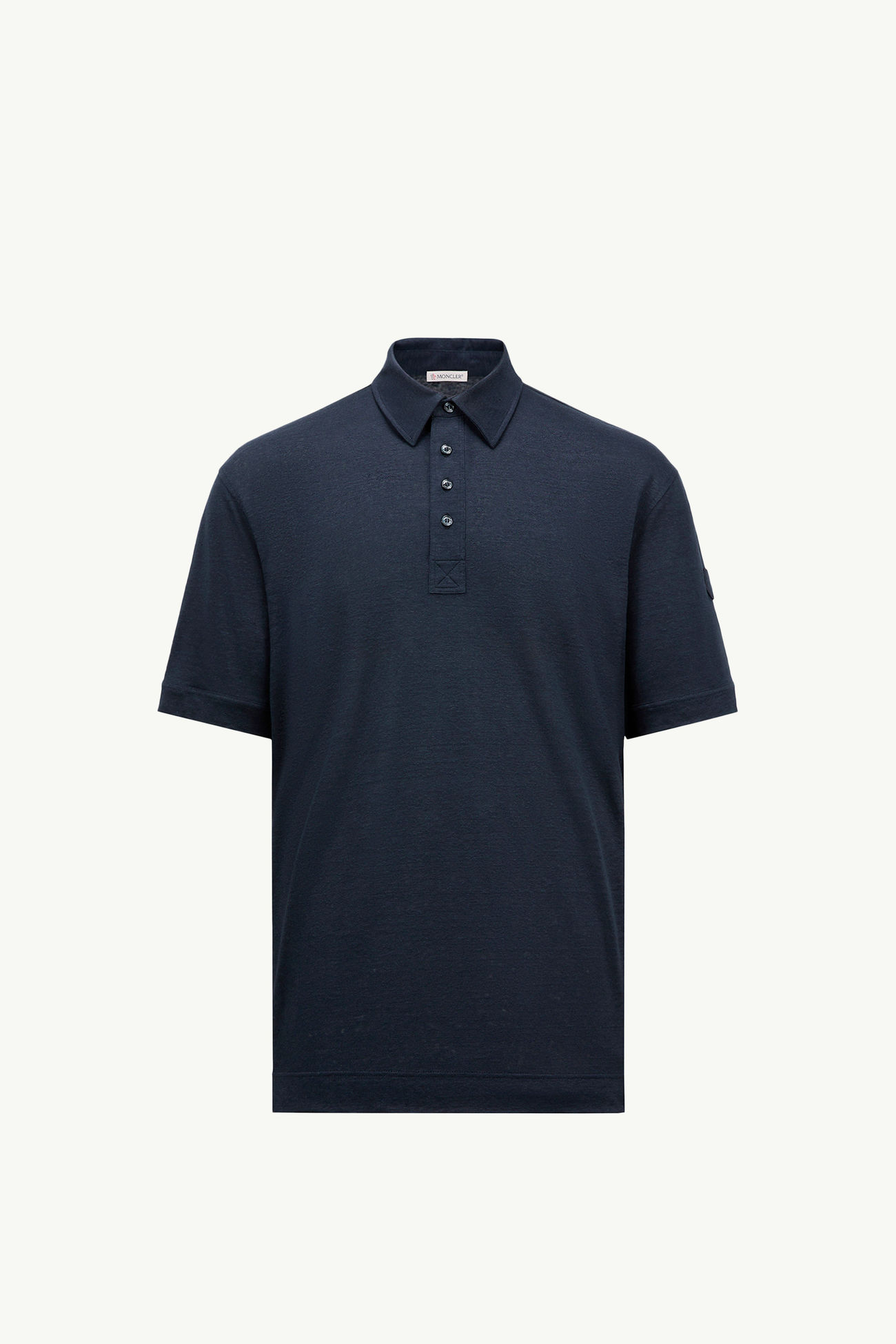 Polo in lino Uomo Blu Scuro Moncler 2
