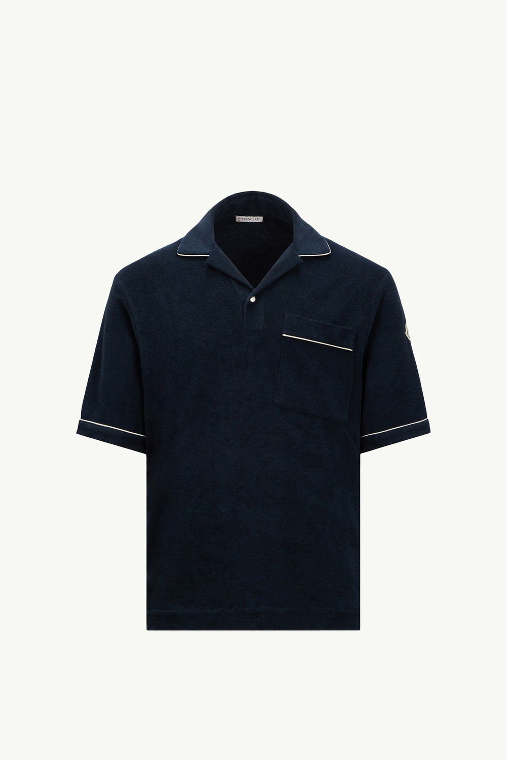 Polo en coton éponge Hommes Bleu marine Moncler 2