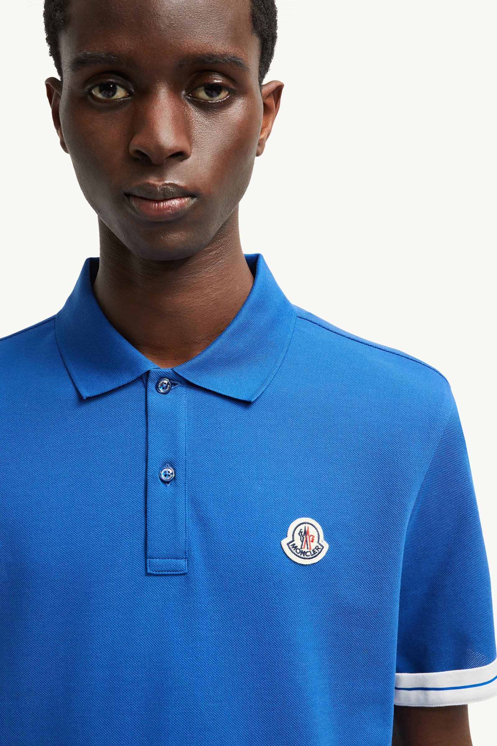 男士标识棉质珠地Polo衫 男士 深蓝色 Moncler 1