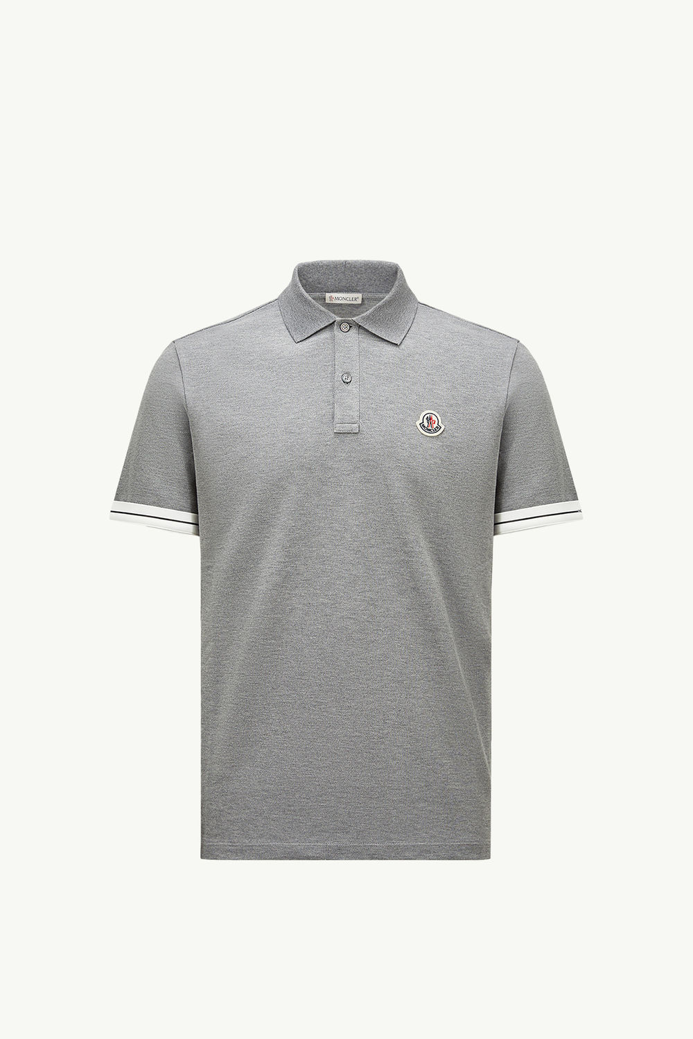 Piquet-Poloshirt mit Logoaufnäher Herren Dunkelgrau Moncler 2
