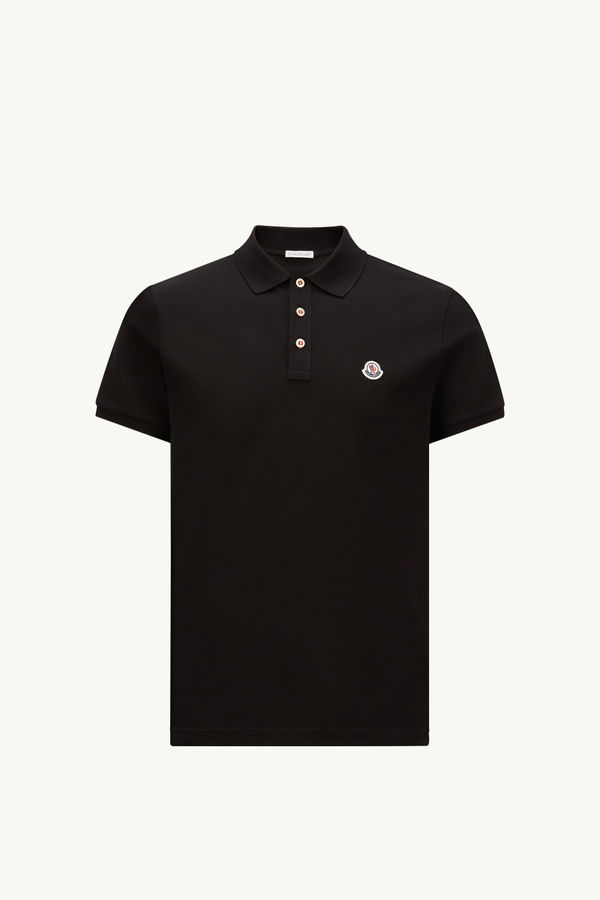 男士标识贴片棉质Polo衫 男士 黑色 Moncler 2
