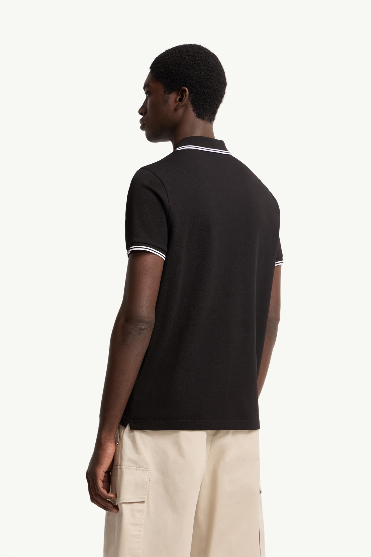 男士标识贴片棉质Polo衫 男士 黑色 Moncler 4
