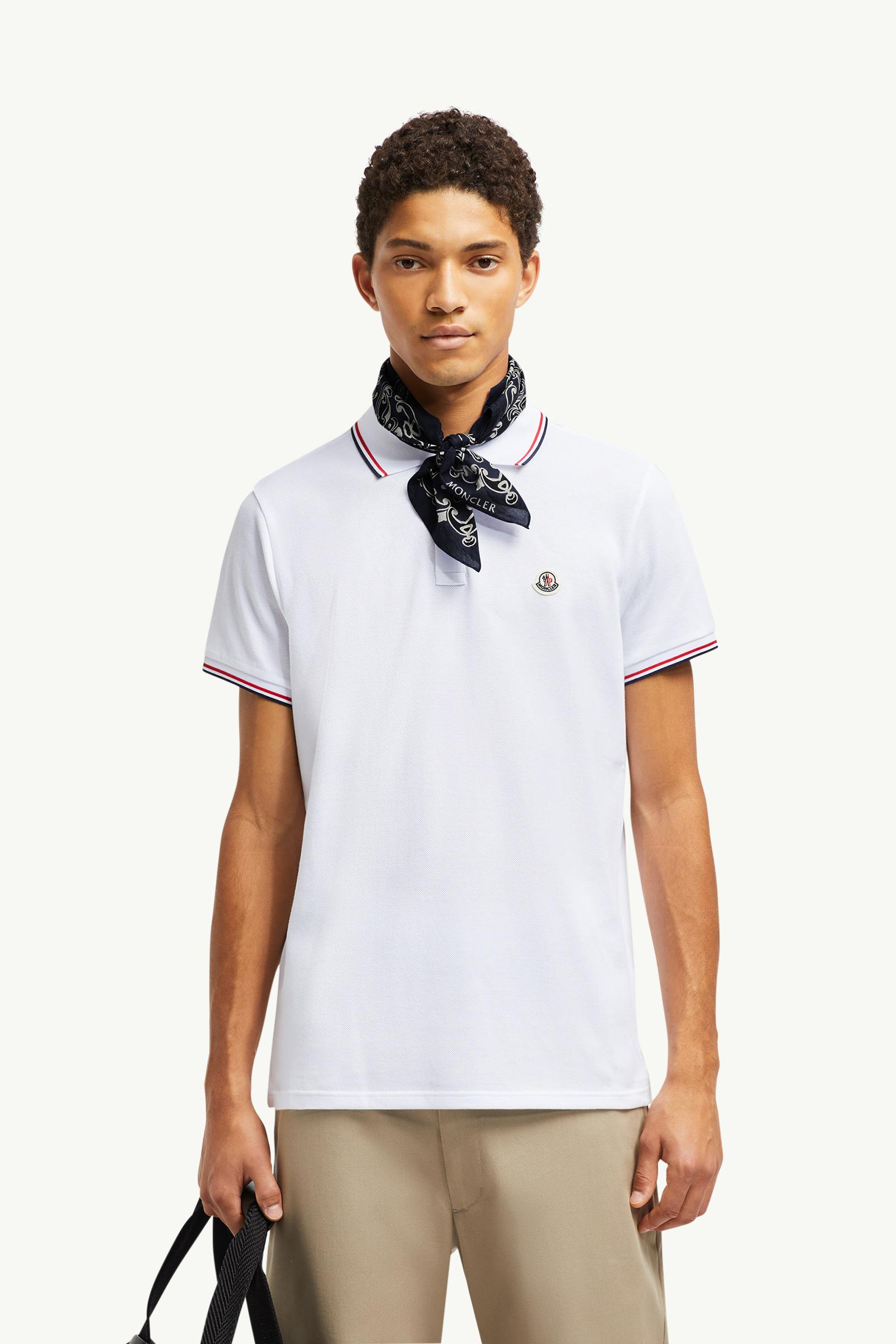 MONCLER ホワイト ポロシャツ M MONCLER モンクレール ポロシャツ メンズ 8a00013-84556-002