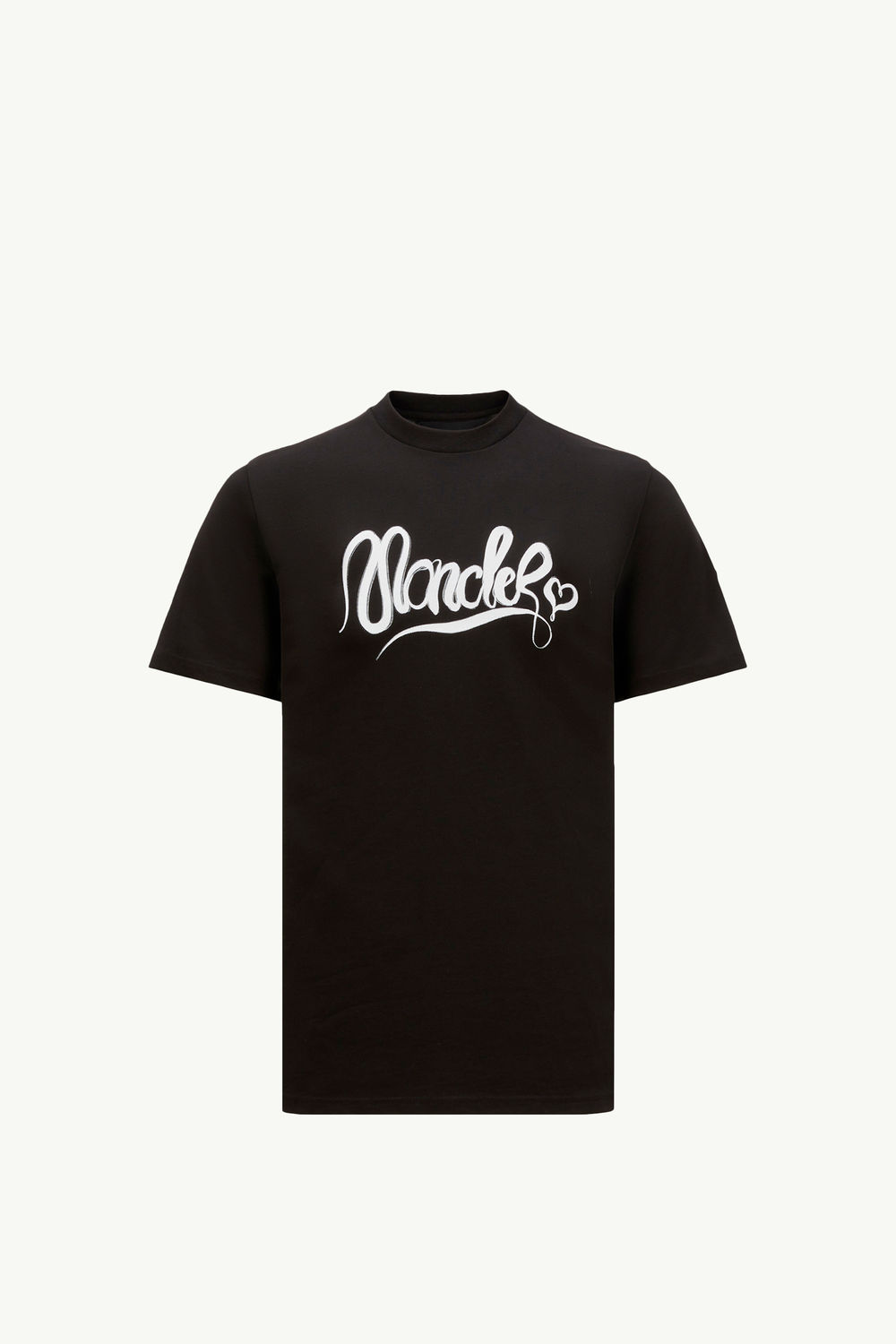 Calligraphy Logo Cotton T-Shirt Men Black Moncler 2