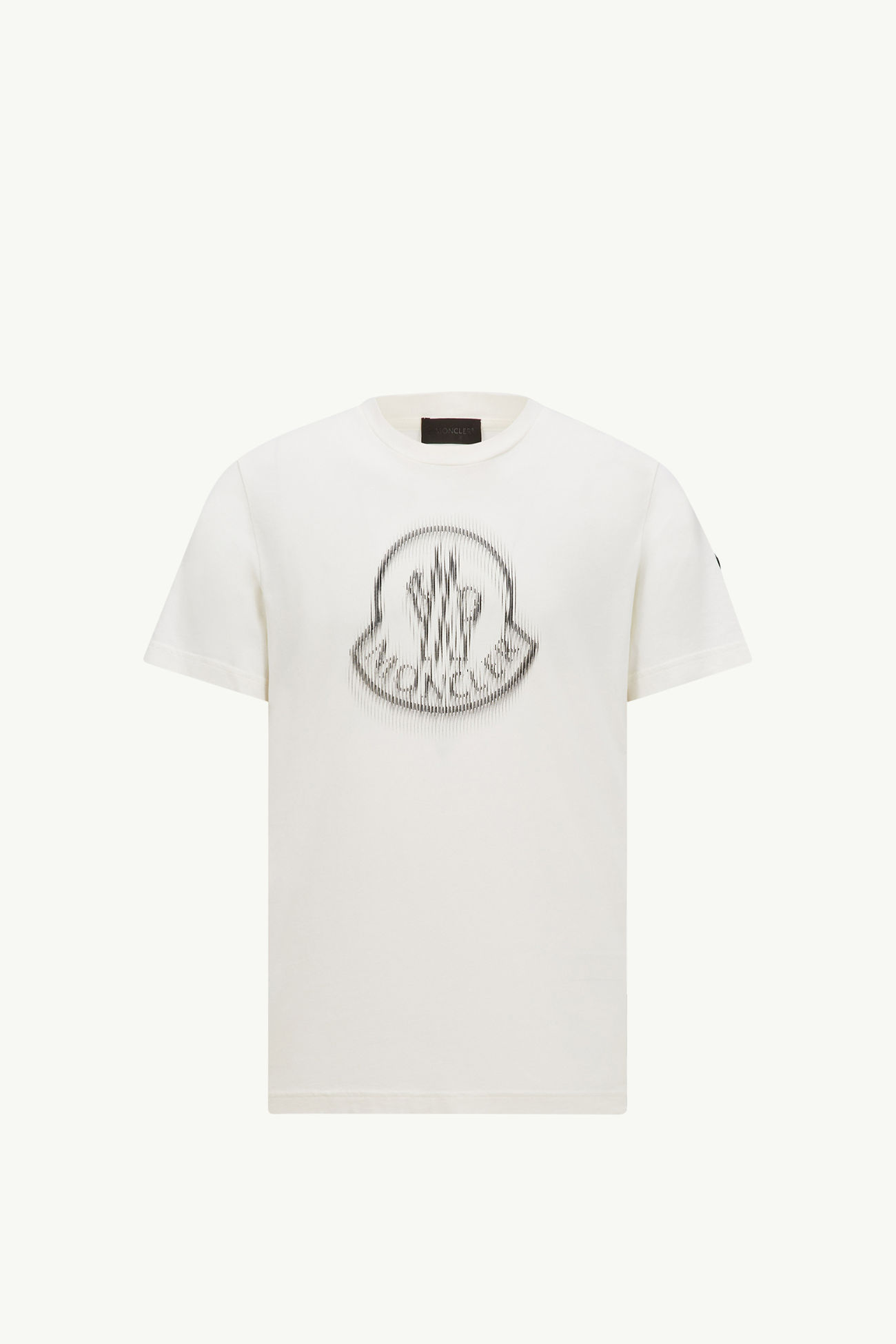 Blurred Logo Cotton T-Shirt Men White Moncler 2
