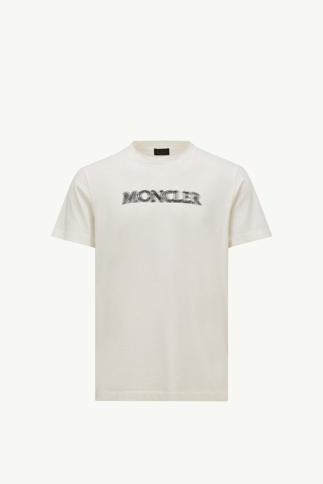 T-shirt en coton à logo flouté Hommes Blanc Moncler 2