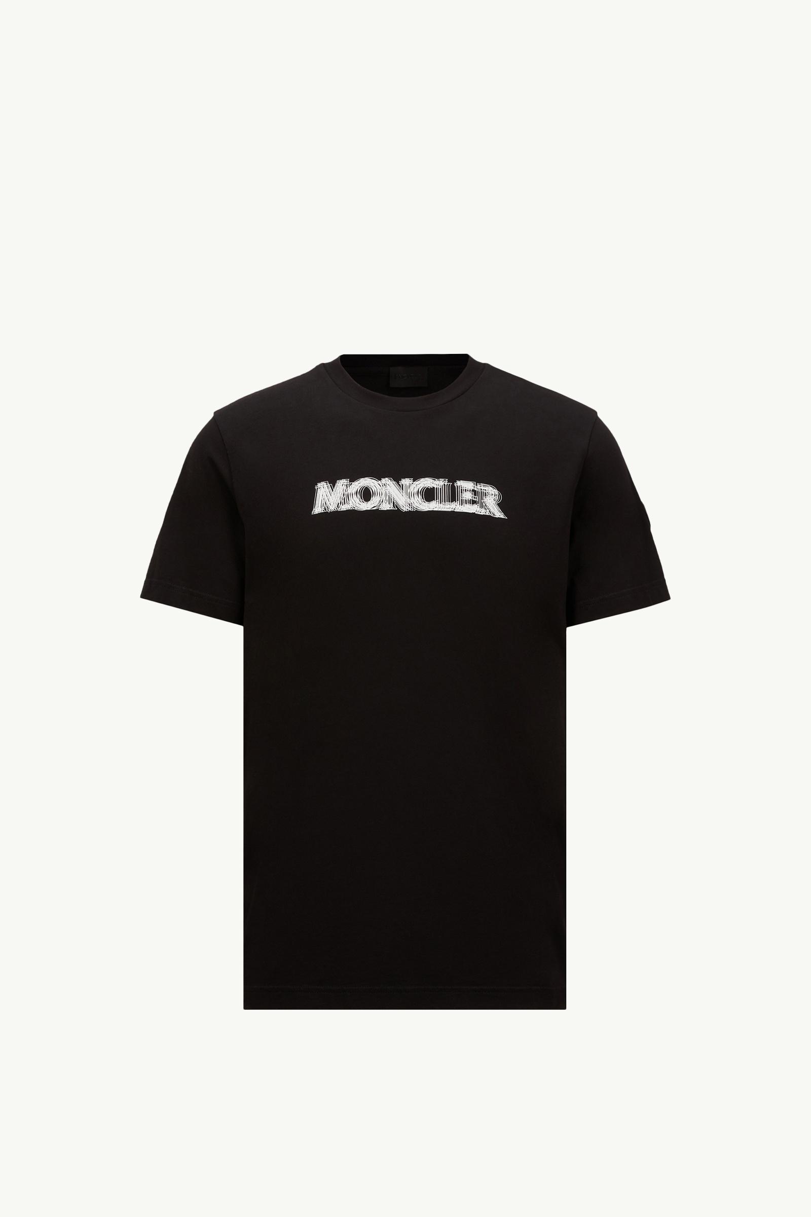 大人気 MONCLER ブラック Tシャツ M MONCLER ブラック Tシャツ