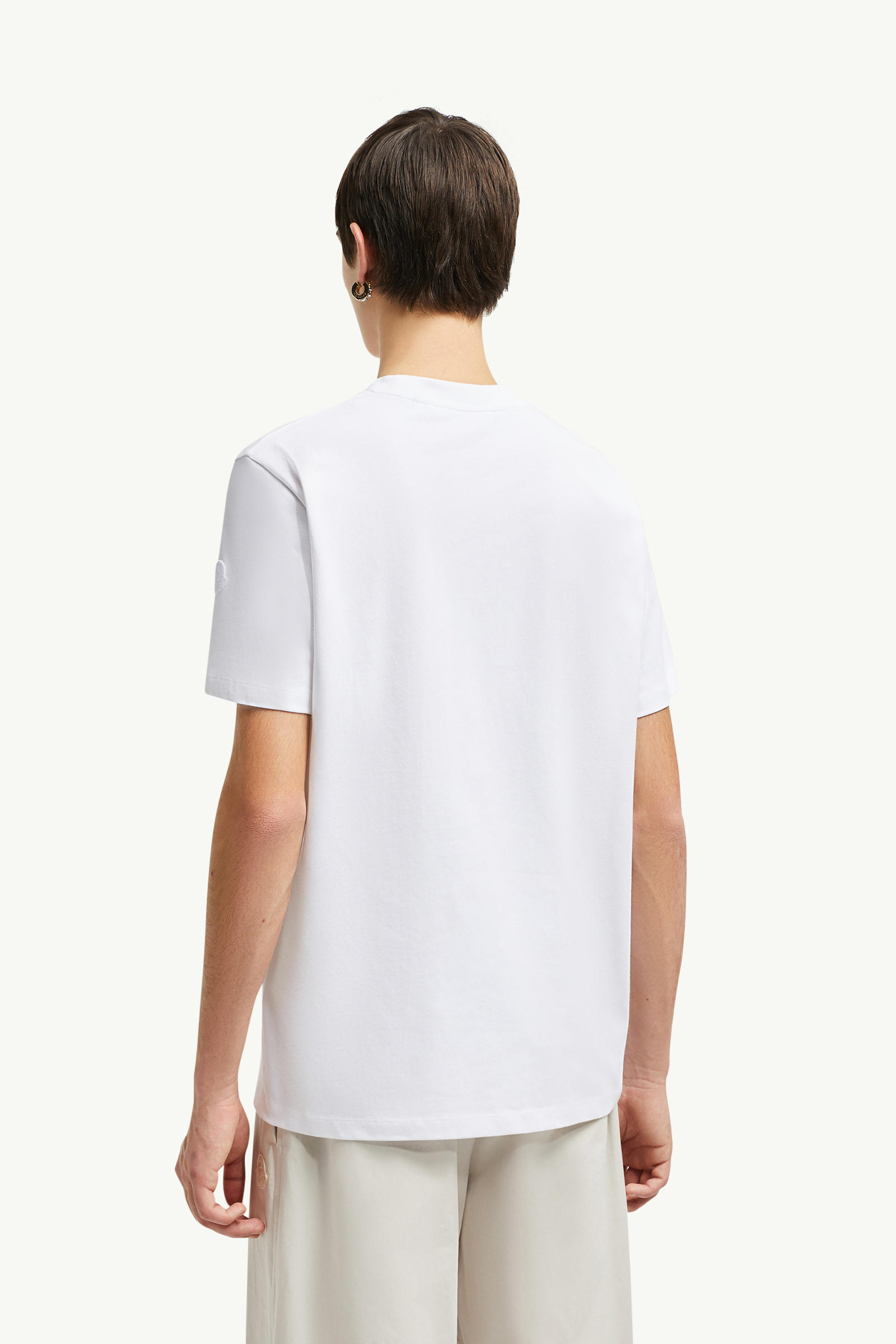 Cartoon Logo Cotton T-Shirt Men White Moncler 4