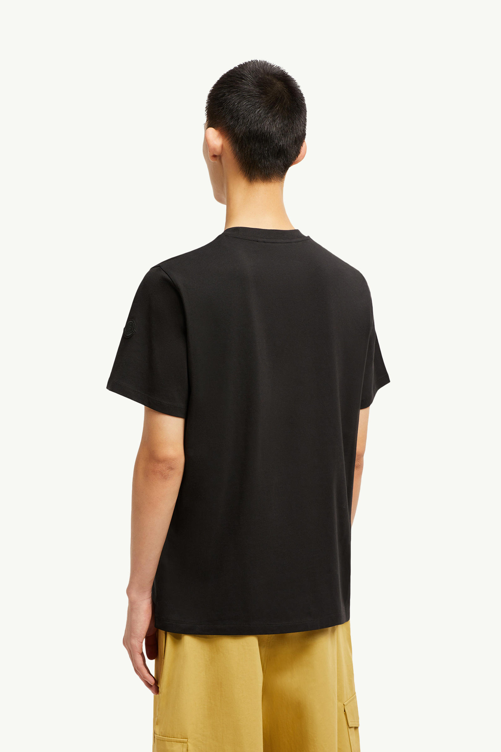 T-shirt en coton à logo Hommes Noir Moncler 4