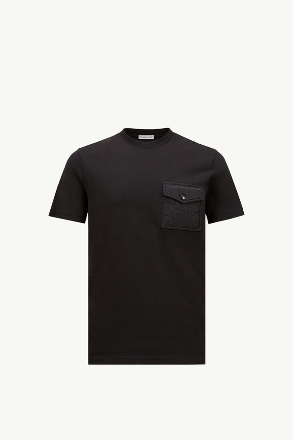 Monogram Camiseta de algodón con bolsillo Hombre Negro Moncler 2