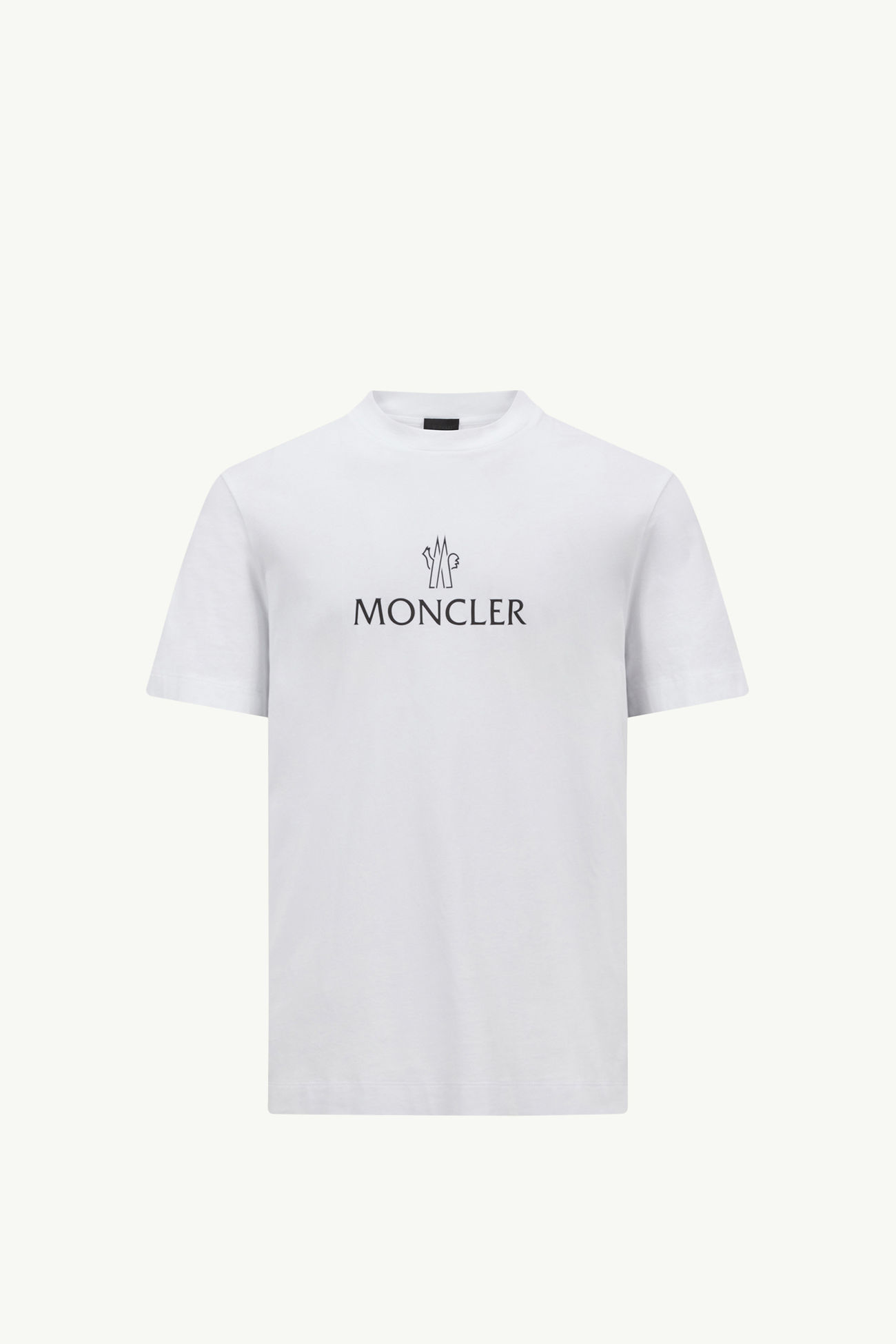 T-shirt en coton à logo Hommes Blanc Optique Moncler 2