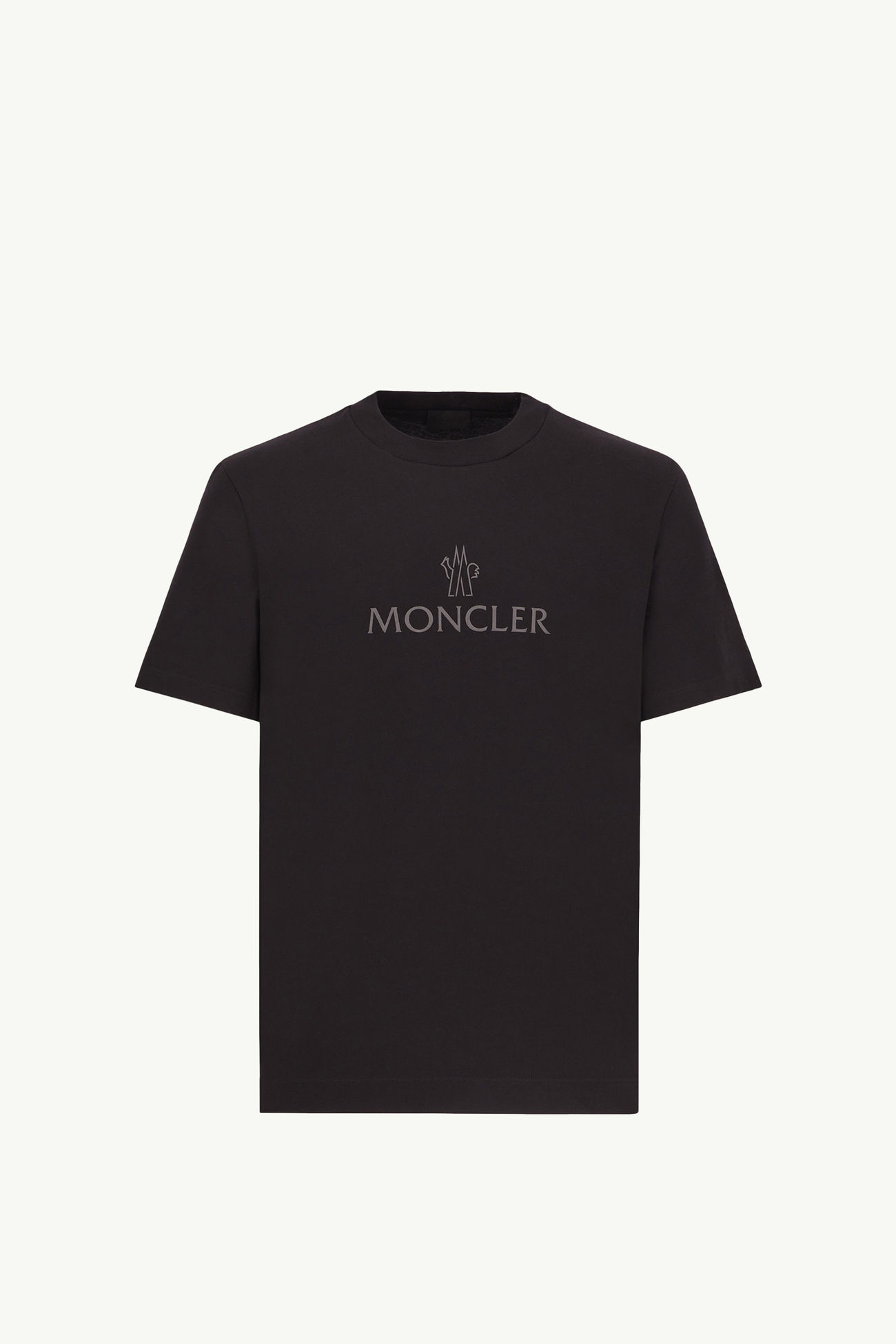 T-shirt logata in cotone Uomo Nero Moncler 2