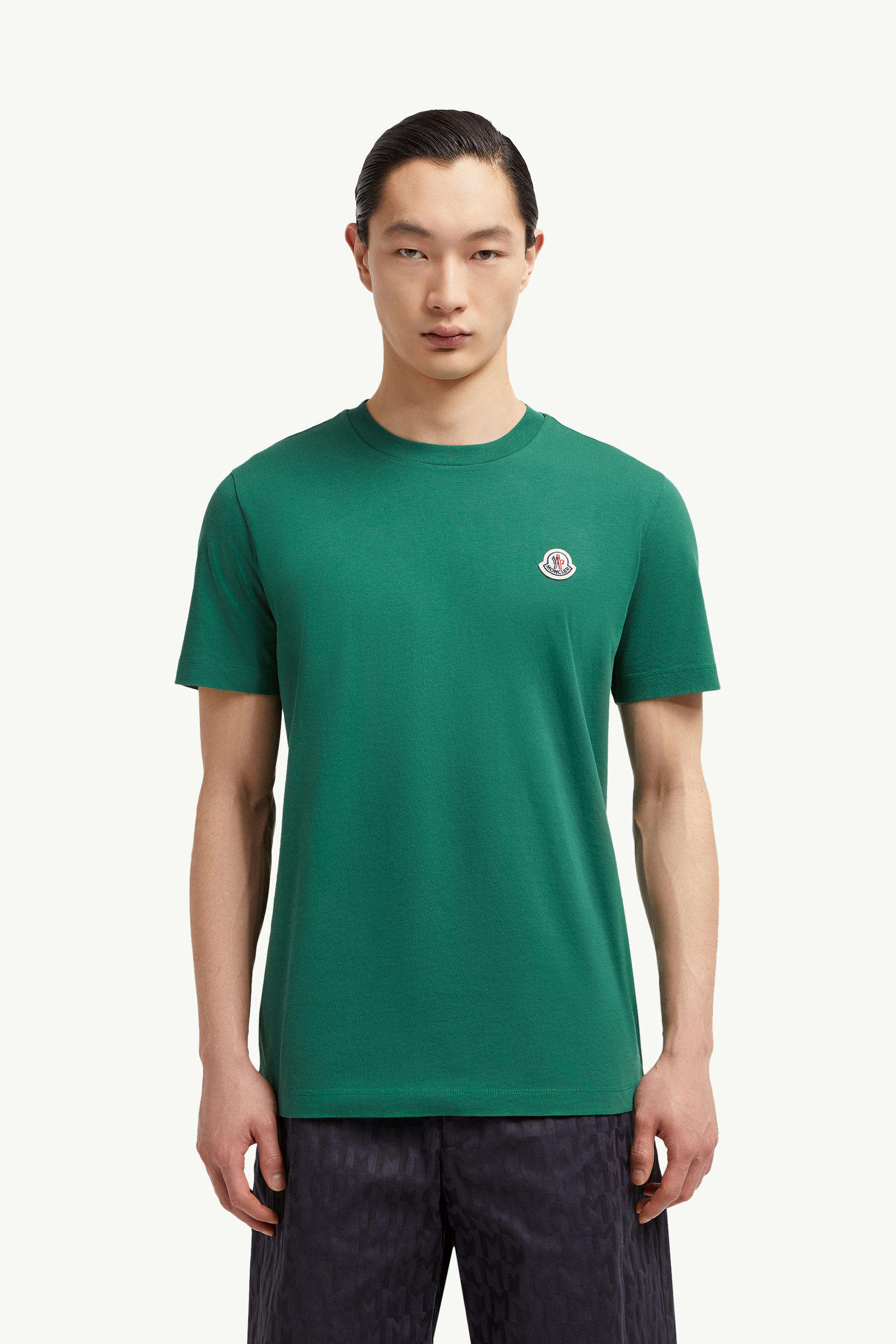 Tシャツ（3枚入） メンズ ホワイト＆ボトルグリーン＆ネイビーブルー Moncler 3