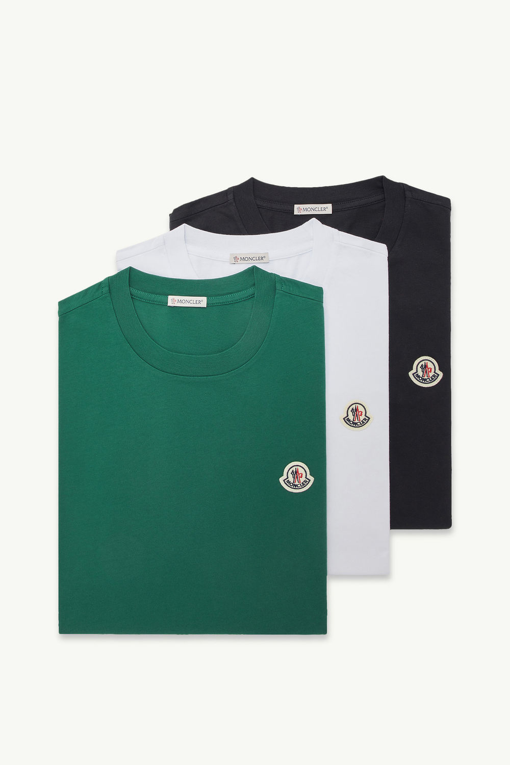 Logo Patch Cotton T-Shirt (Pack Of Three) Men Moncler 2
