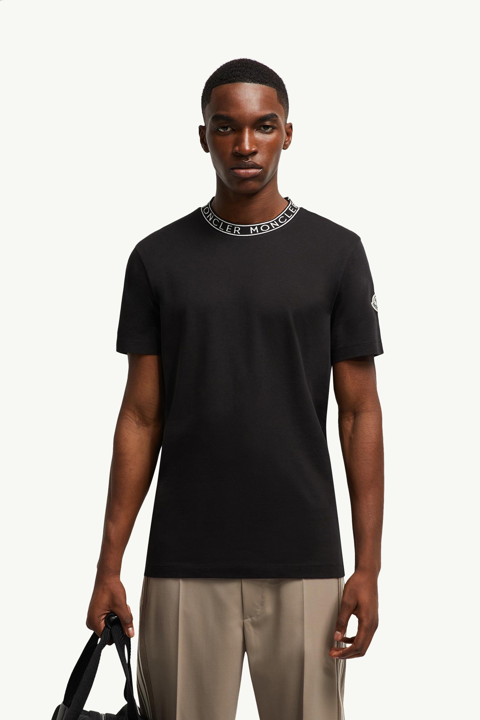Black Logo-Trimmed Cotton T-Shirt - Polos & T-shirts for Men