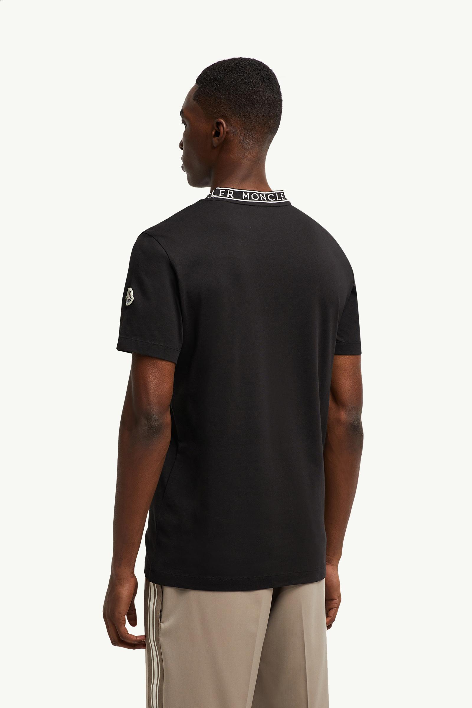 Black Logo-Trimmed Cotton T-Shirt - Polos & T-shirts for Men