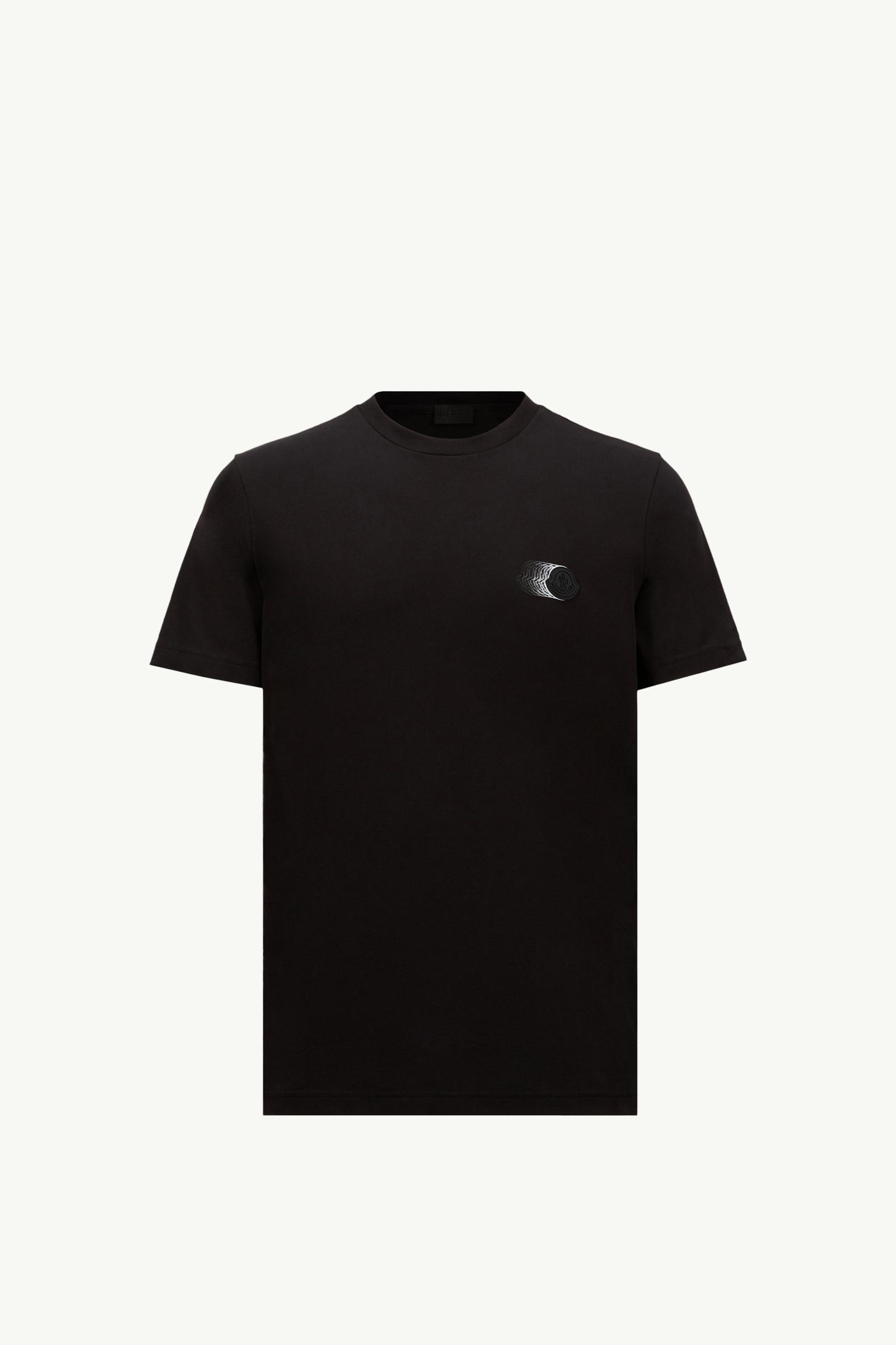Black Double Collar Cotton T-Shirt - Polos & T-shirts for