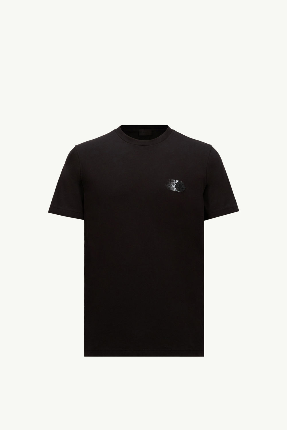T-shirt en coton à motif logo délavé Hommes Noir Moncler 2