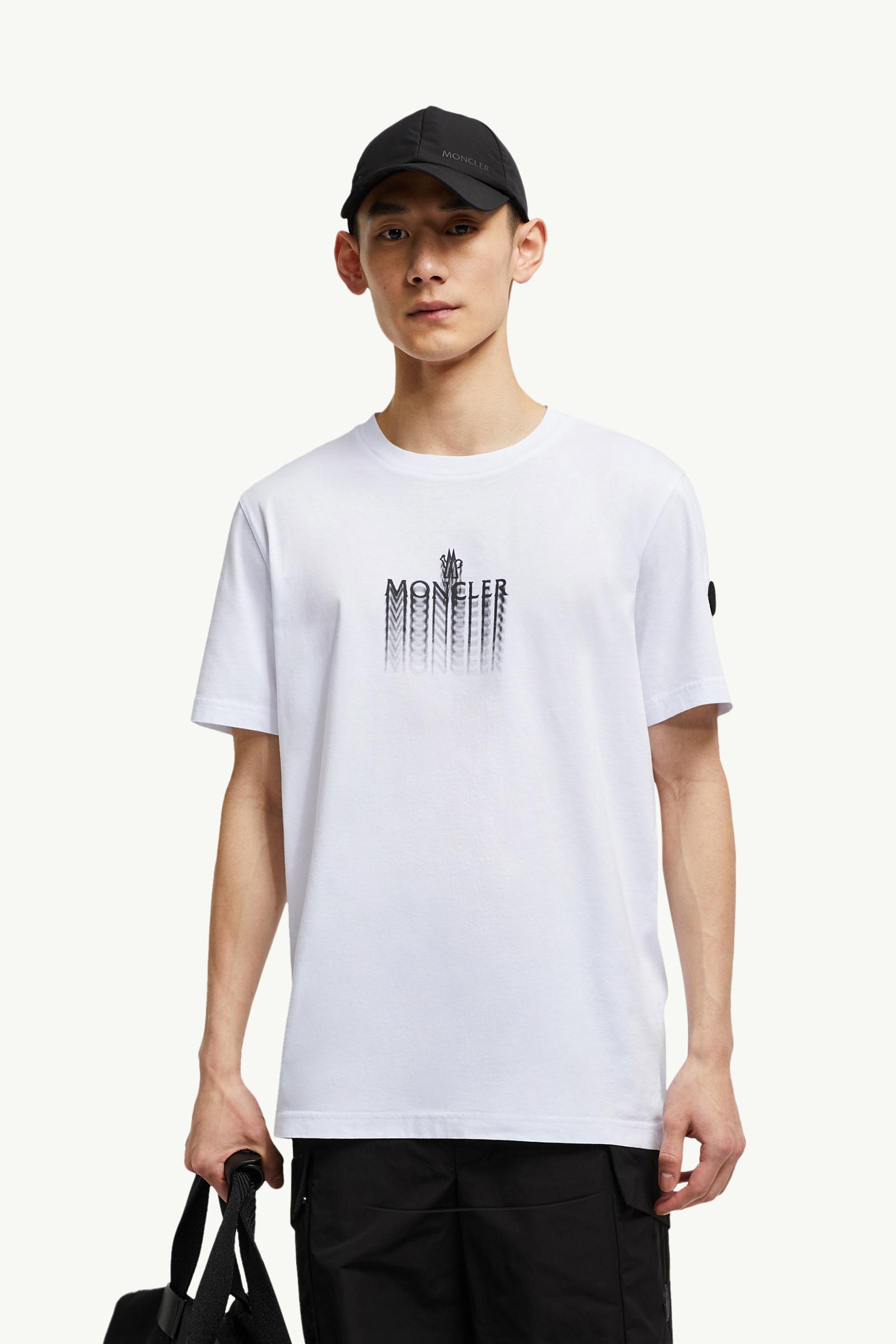 MONCLER◆Tシャツ/M/コットン/ホワイト/総柄/111-091-80208-50/ペンキ/フランス ホワイト Tシャツ : Tシャツ＆ポロシャツ 向けの メンズ | モンクレール