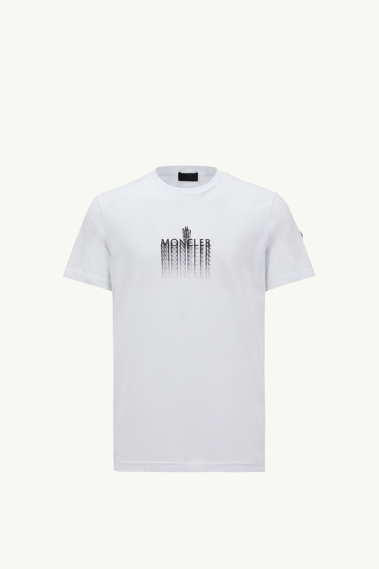 Faded Logo Cotton T-Shirt Men White Moncler 2