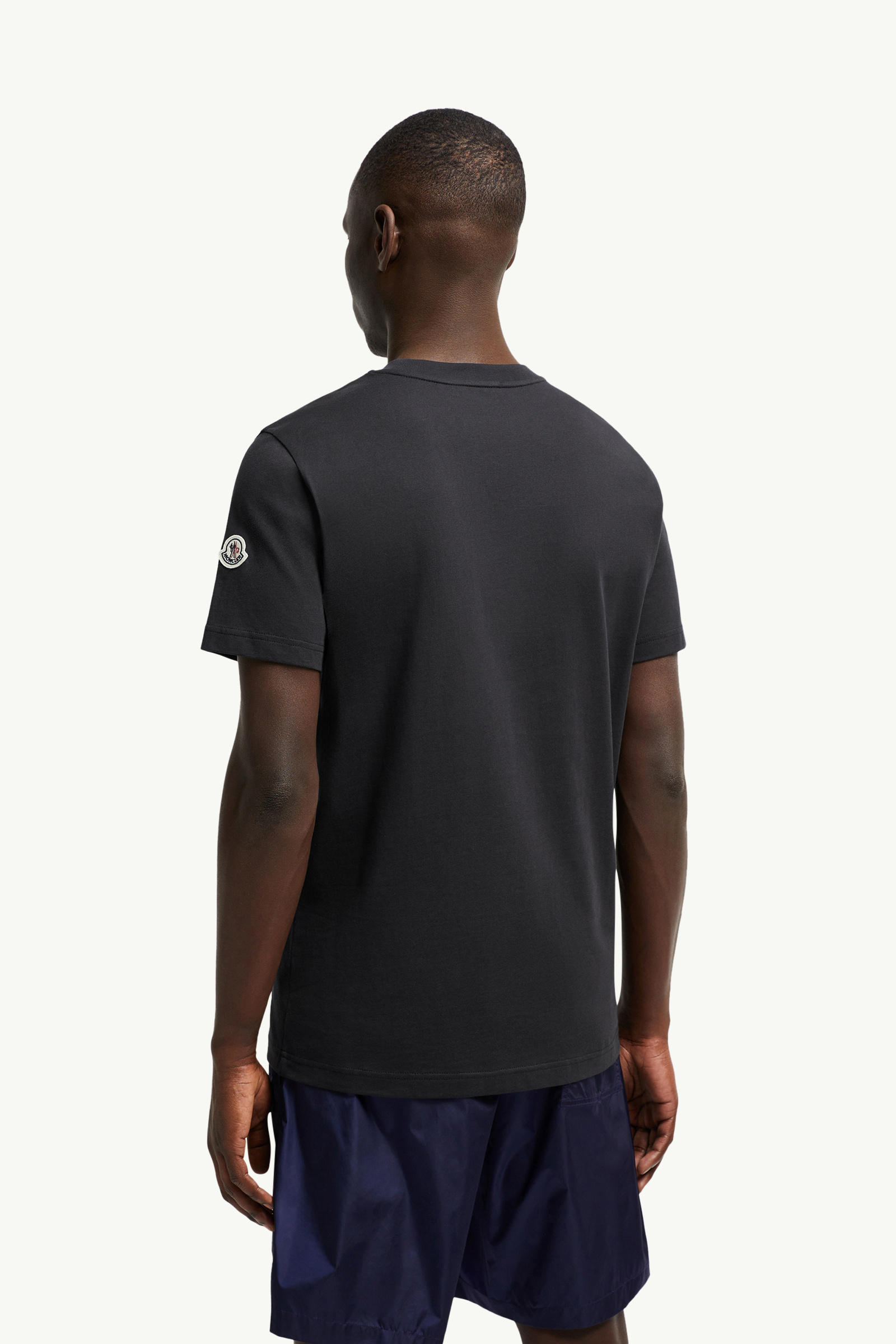 Cotton & Denim T-Shirt with Pocket Men Navy Blue Moncler 4