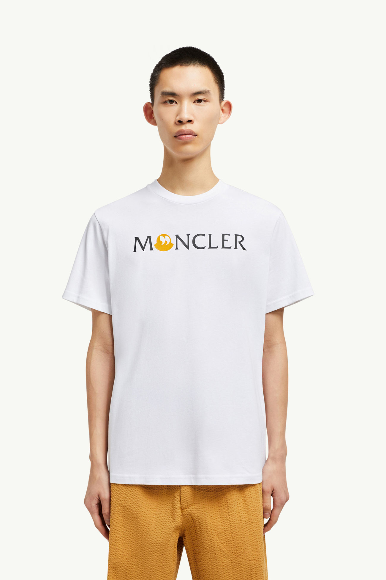 Punctuation Logo Cotton T-Shirt Men White Moncler 3