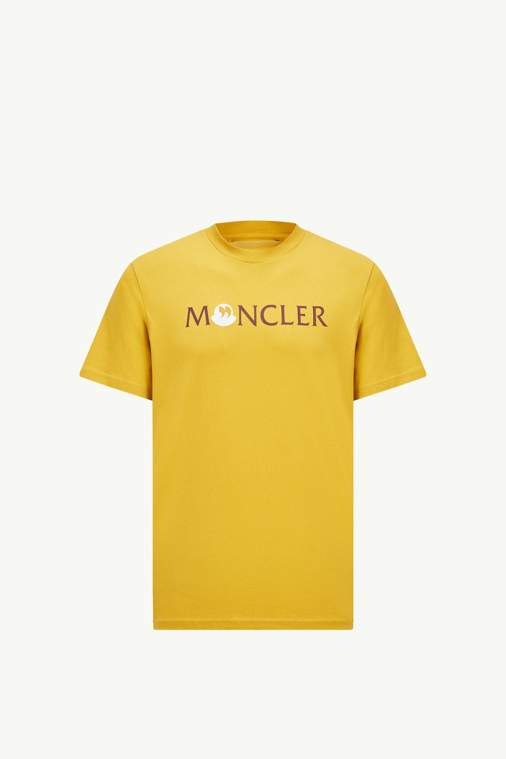 Punctuation Logo Cotton T-Shirt Men Yellow Moncler 2